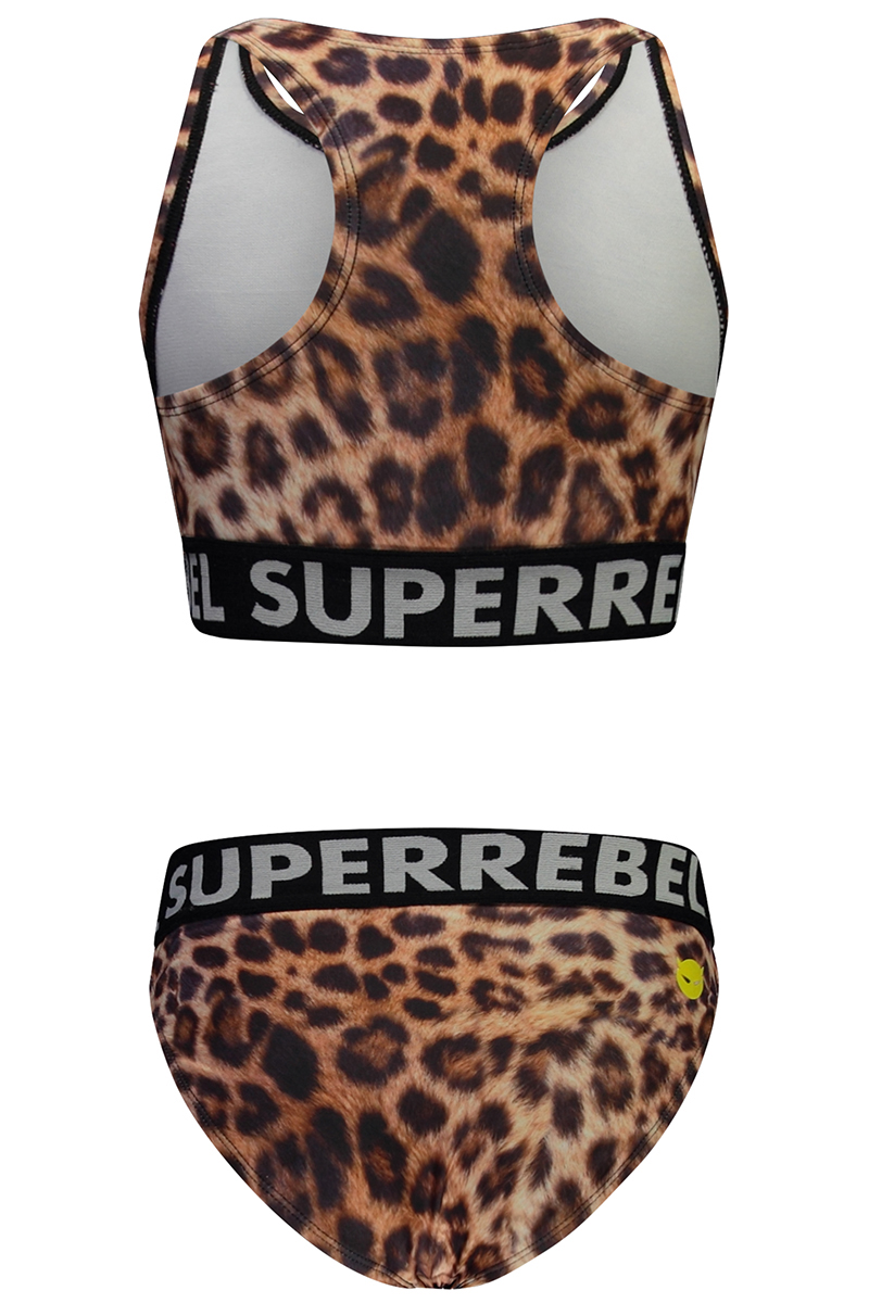 Bad/beach meisjes bikini bruin