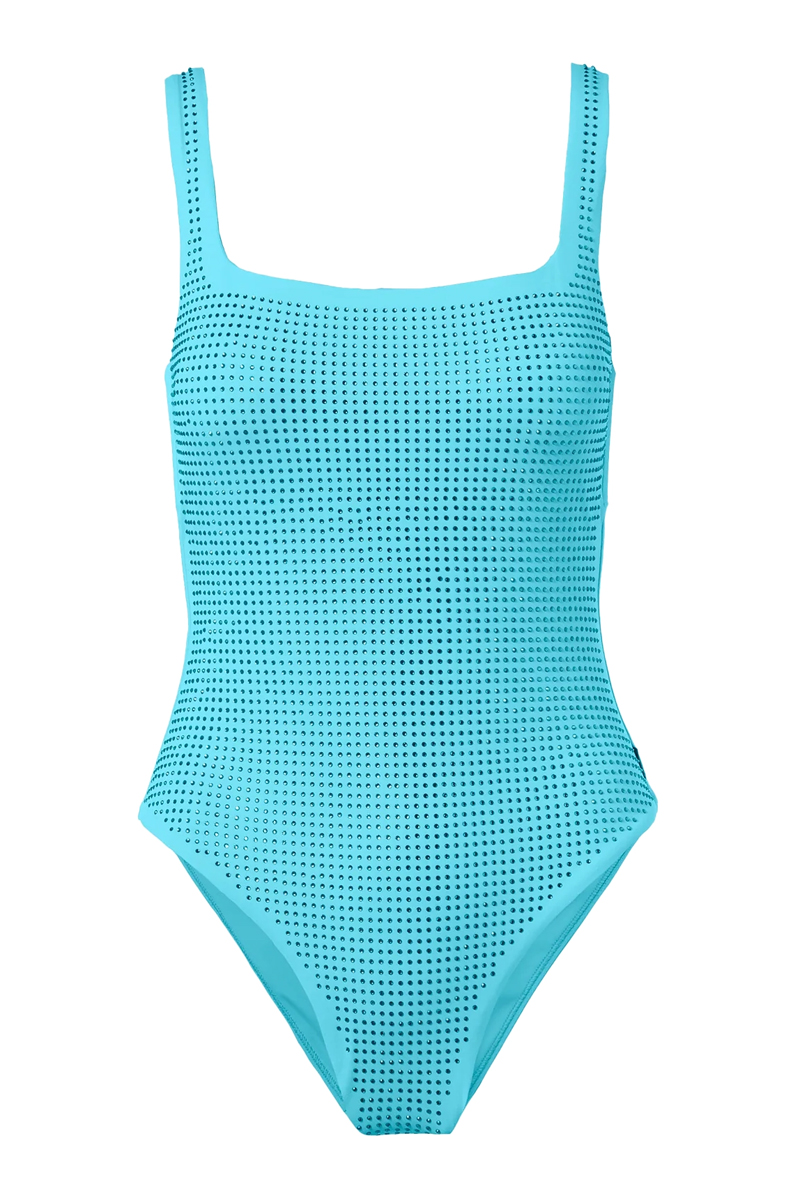 Bad/beach dames badpak mode blauw