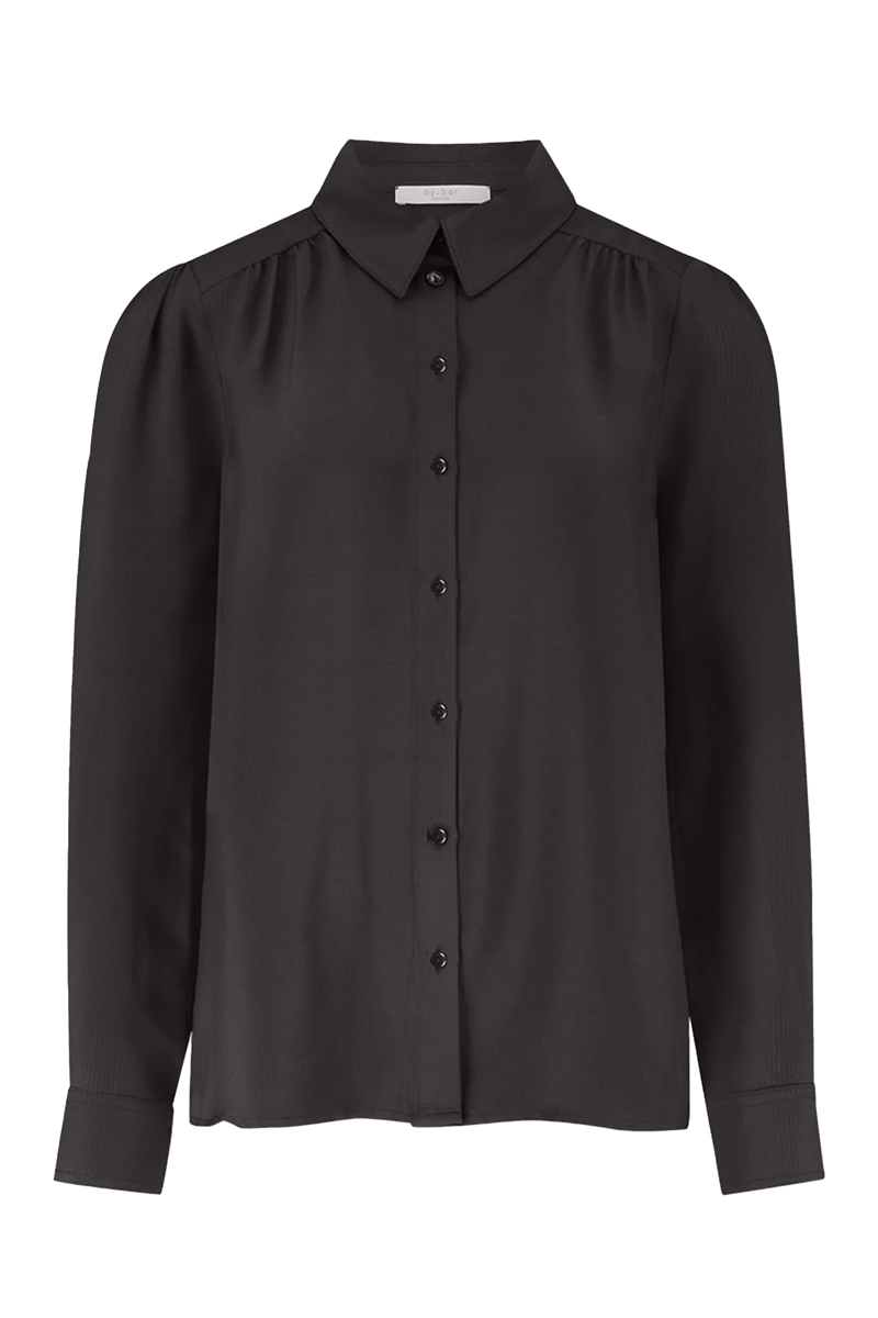 Dames blouse lange mouw bruin