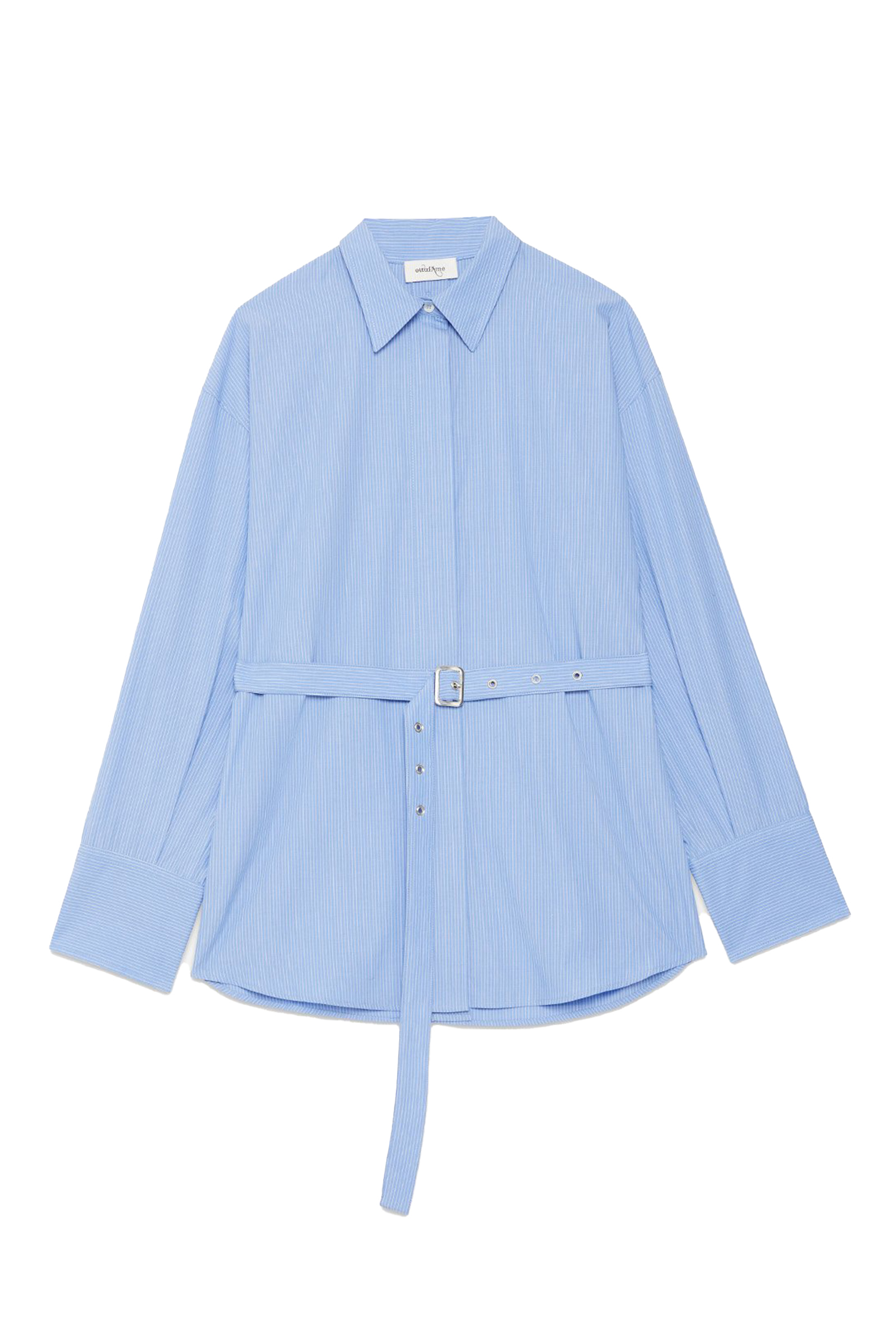 Dames blouse lange mouw blauw
