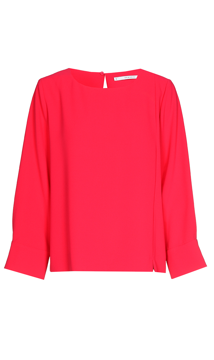 Dames blouse lange mouw rose