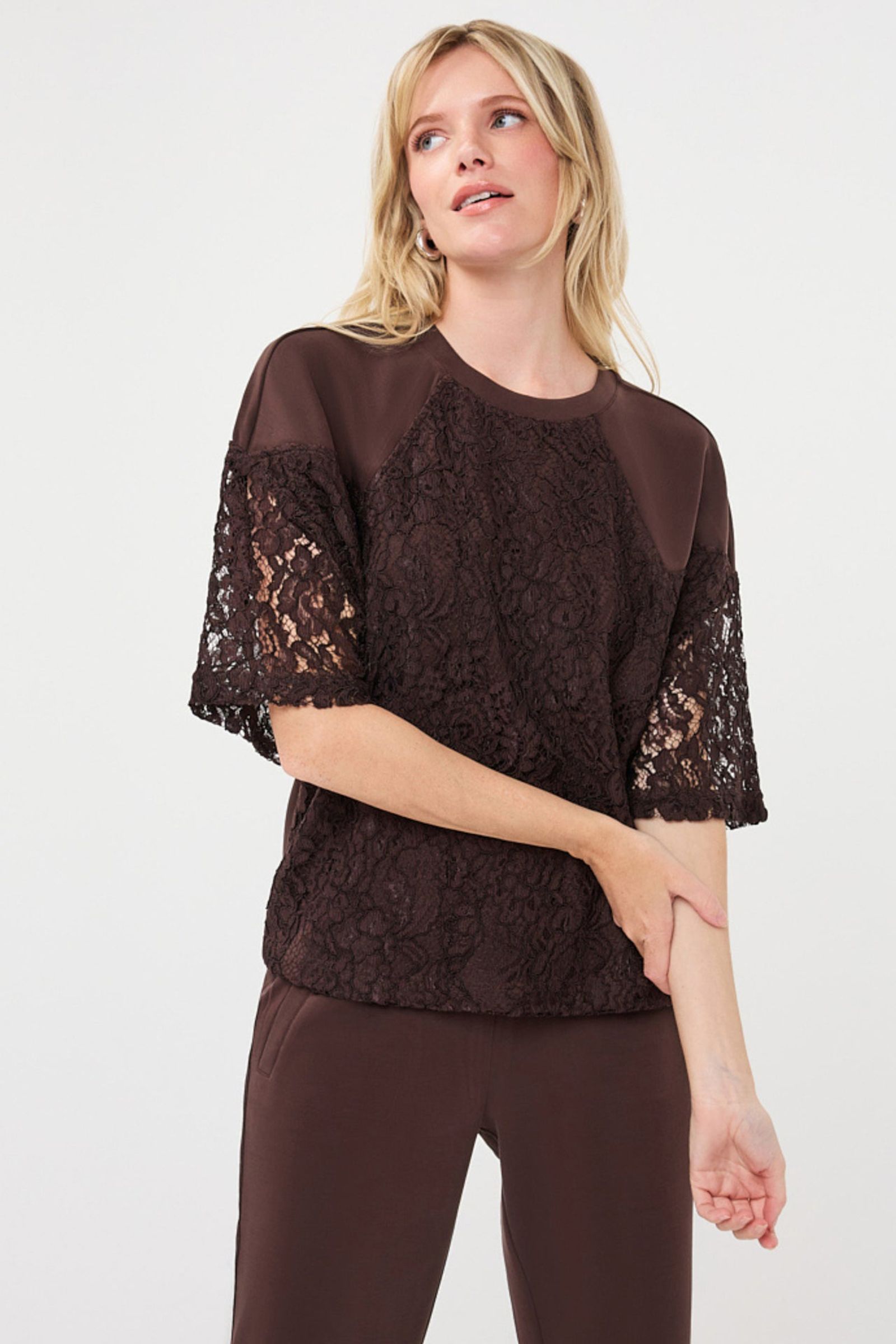 Dames sweater bruin