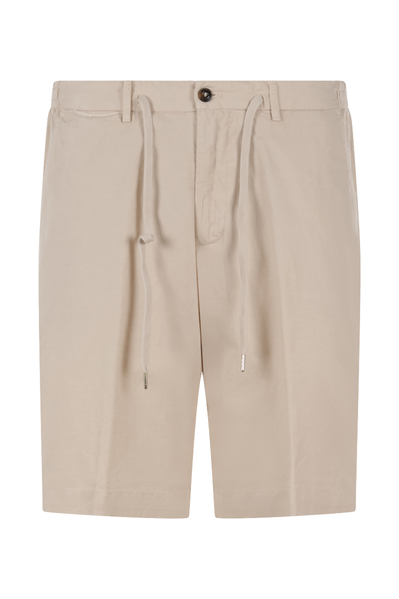 Heren short ecru