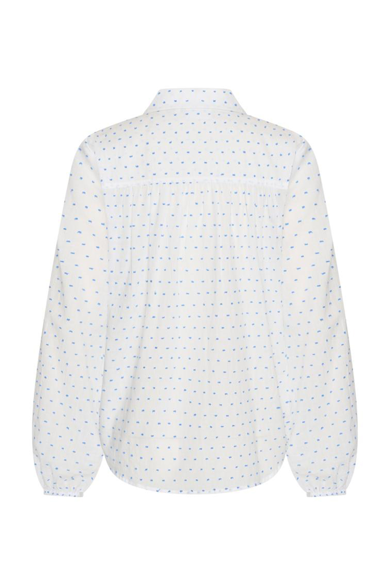 Dames blouse lange mouw blauw