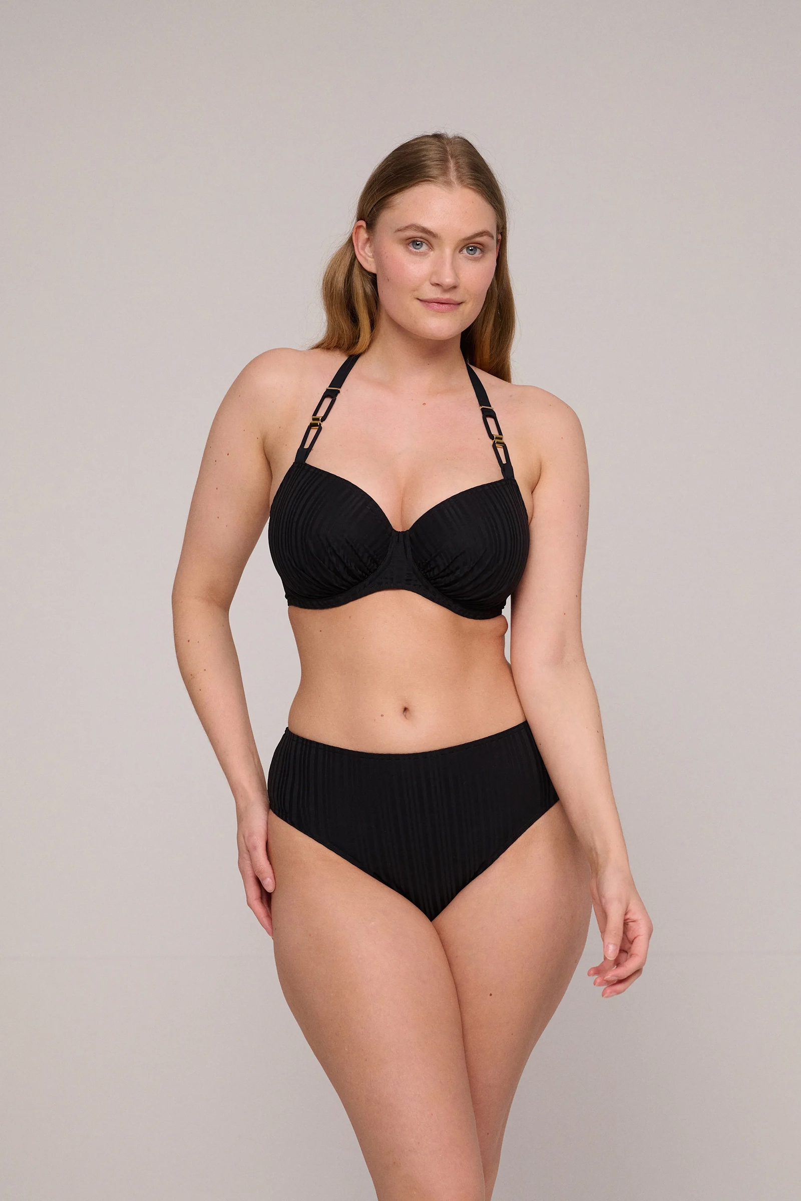 Bad/beach dames bikini slip zwart