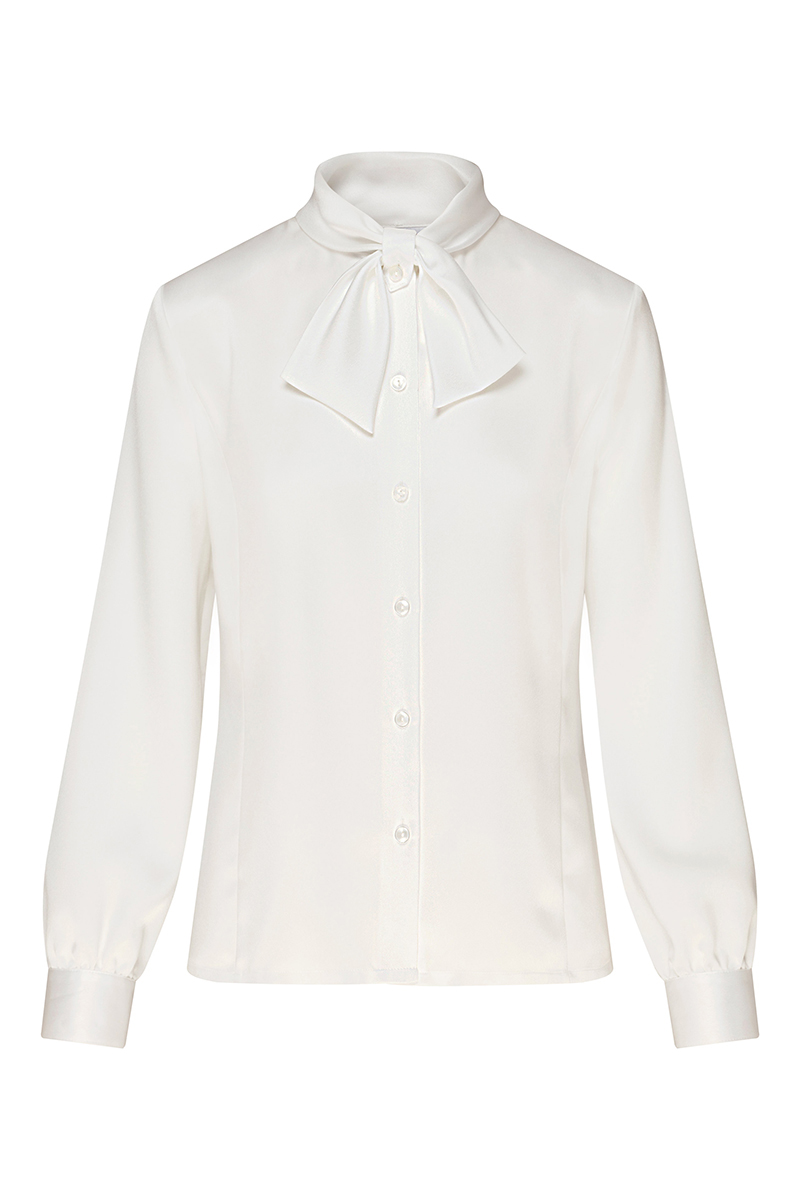 Dames blouse lange mouw ecru