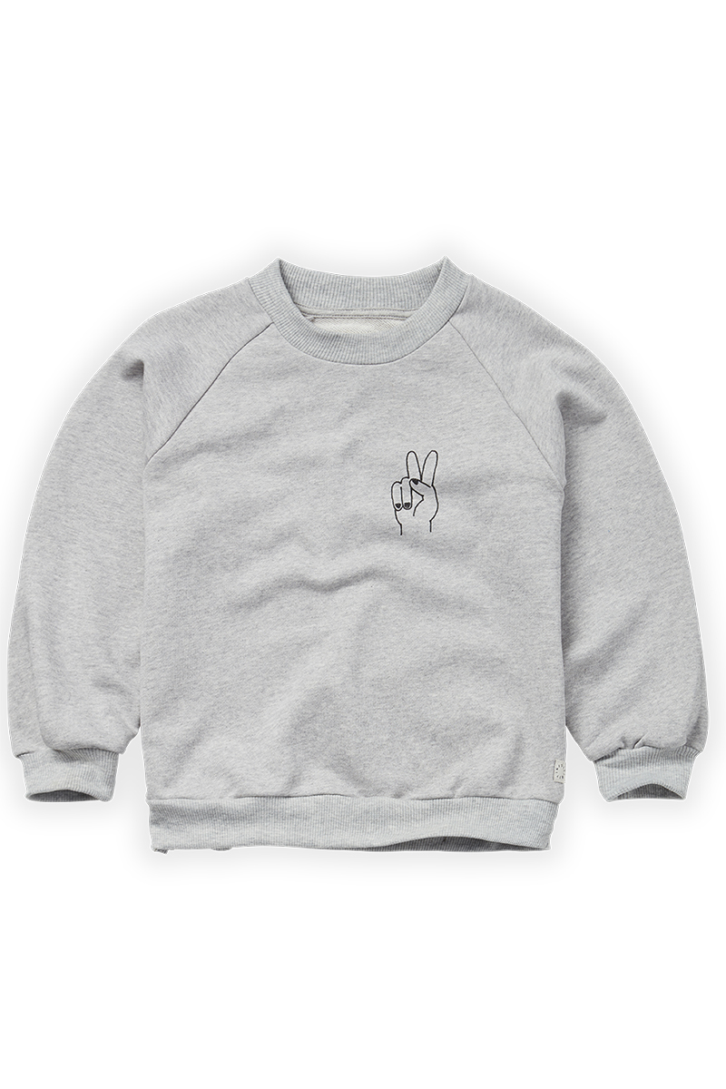 Sproet & Sprout peace hand Grijs-1 1