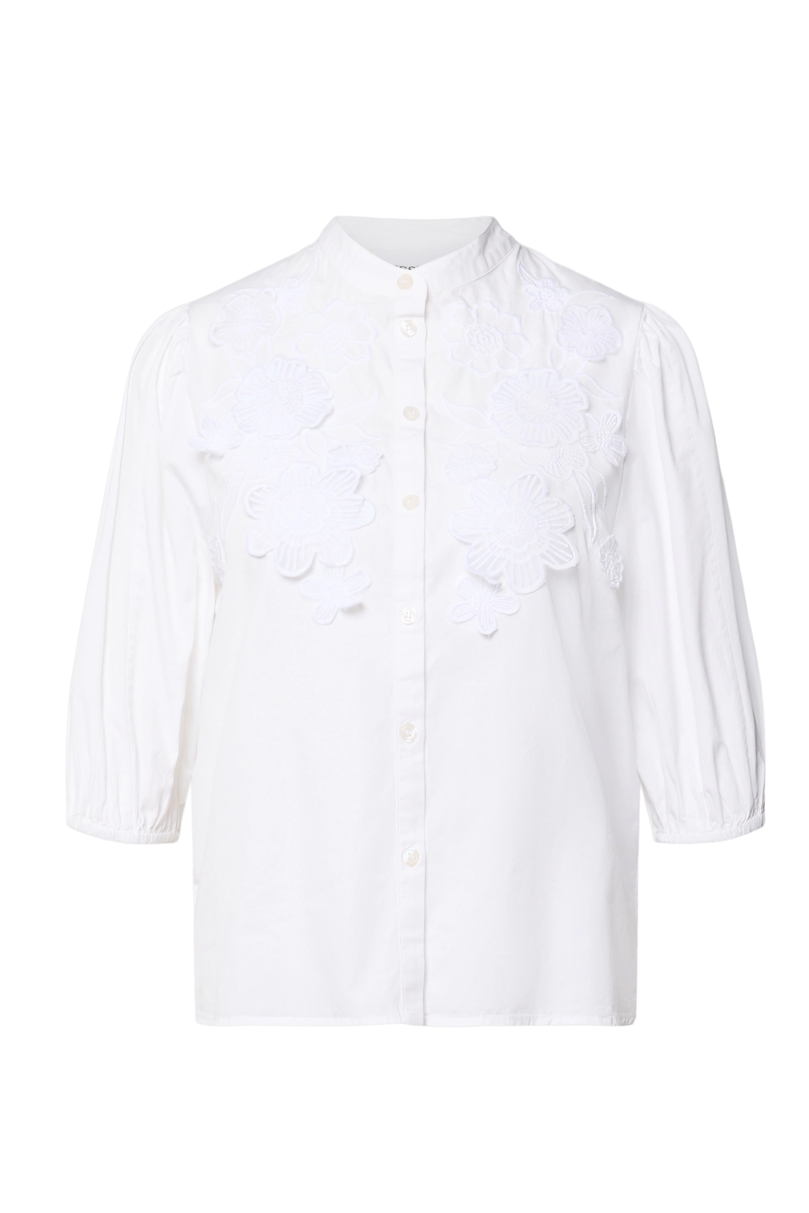 Dames blouse korte mouw wit