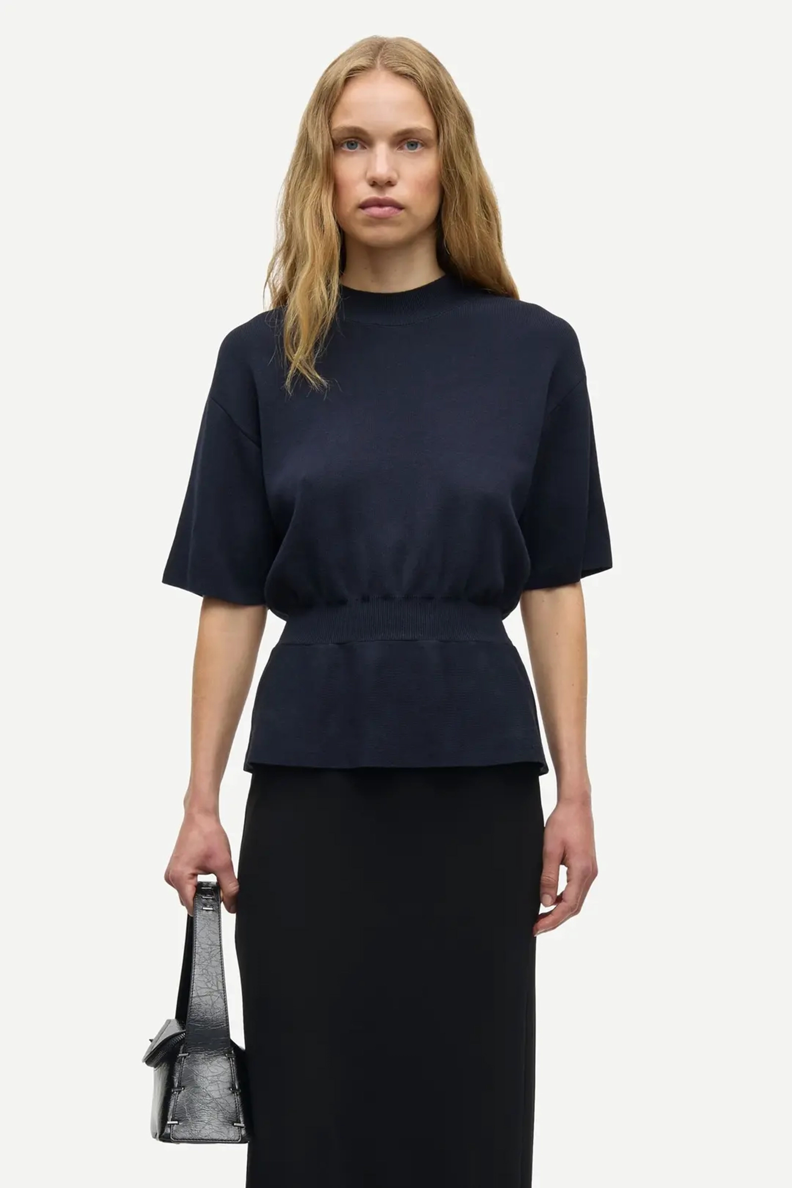 Dames t-shirt korte mouw blauw