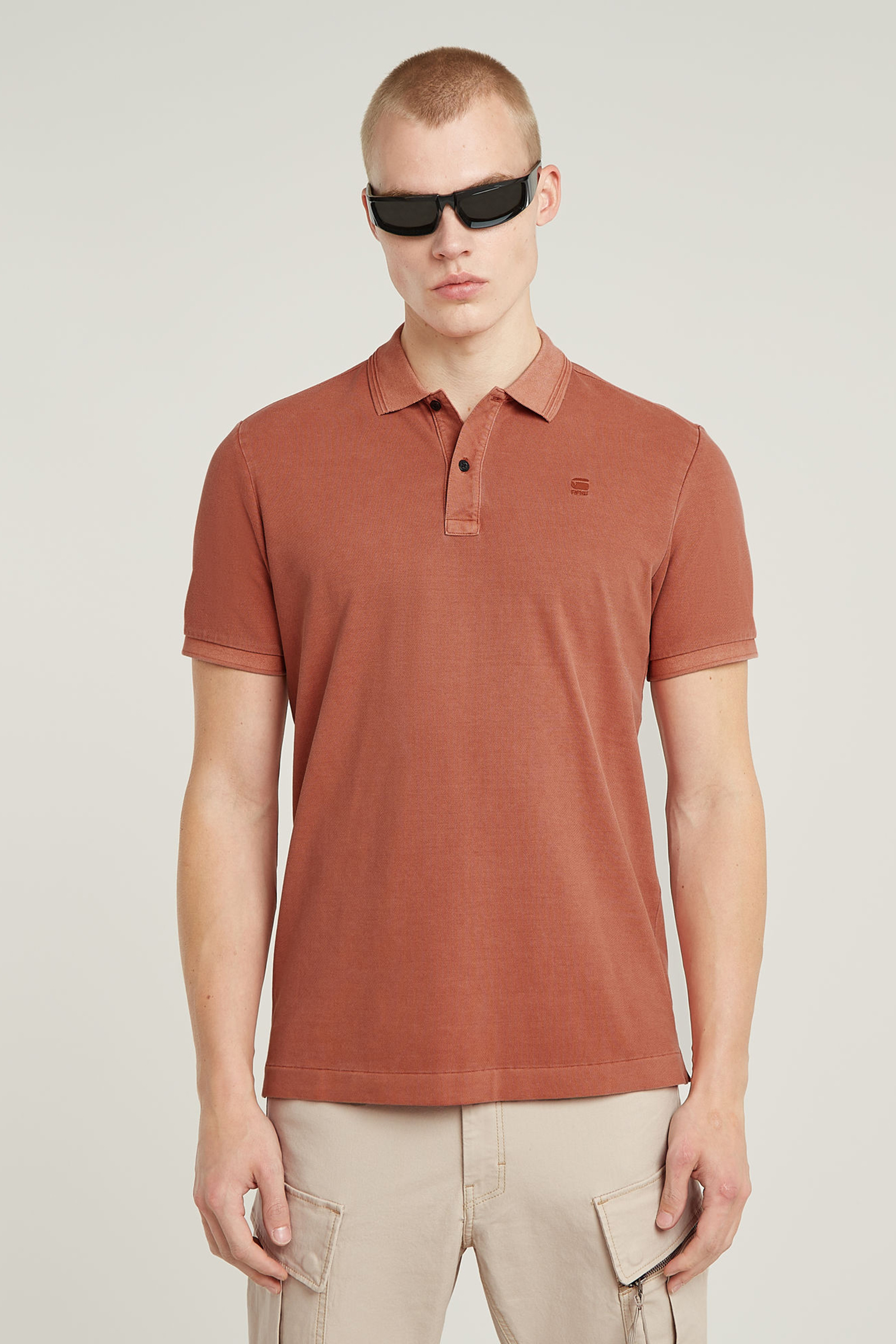 G-Star Dunda overdyed slim polo s\s Rose-1 2