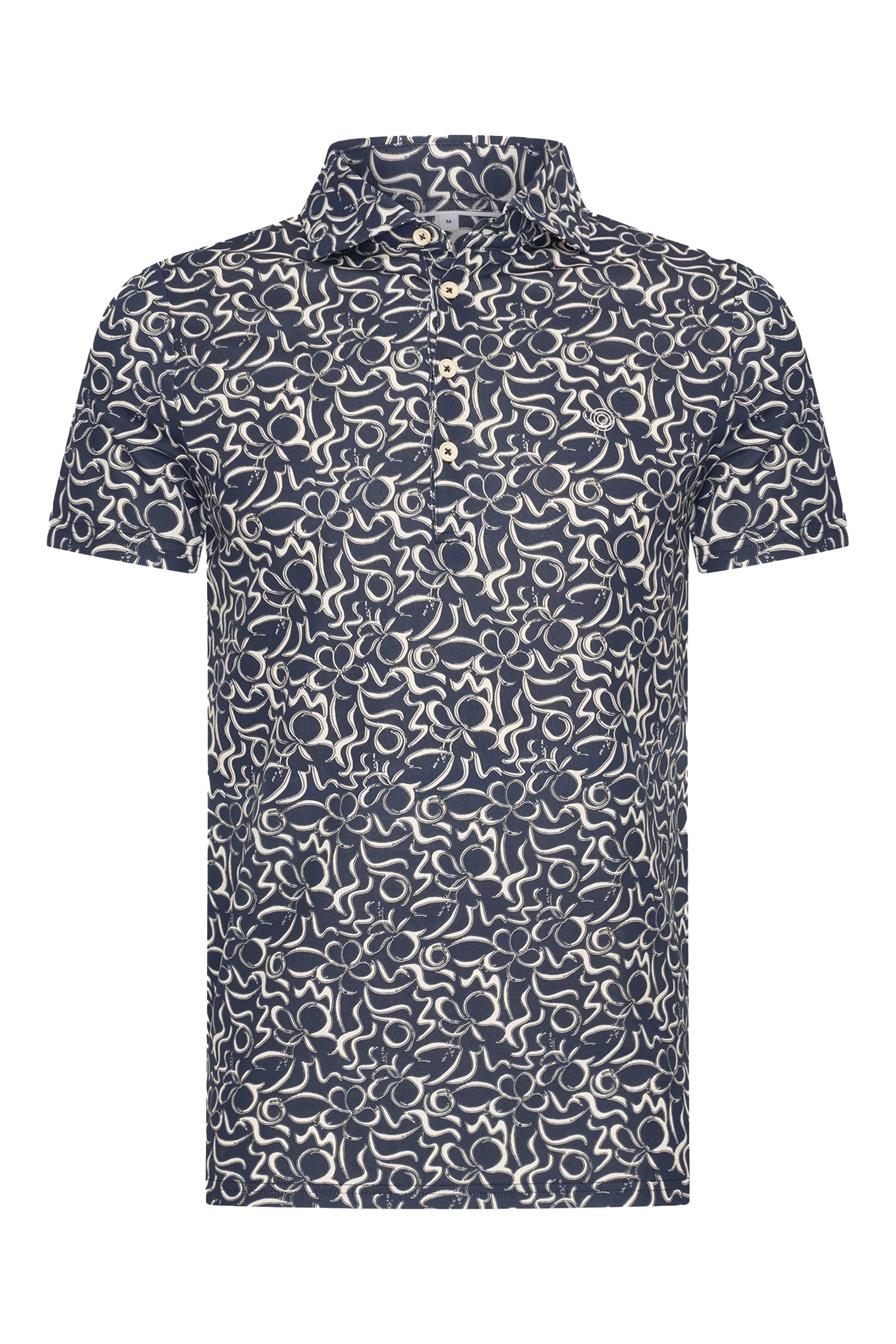 Heren polo korte mouw blauw