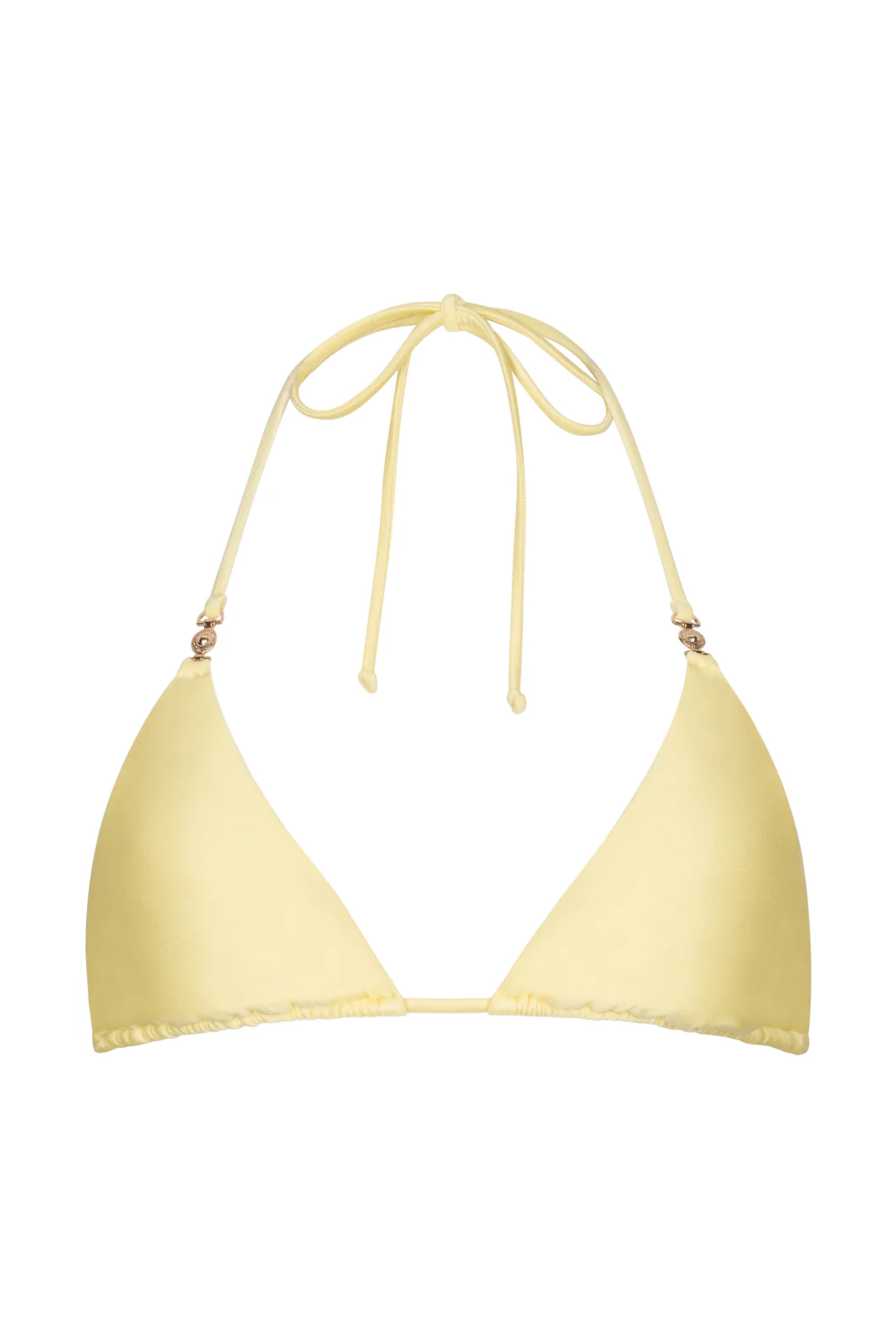 Bad/beach dames bikini top geel