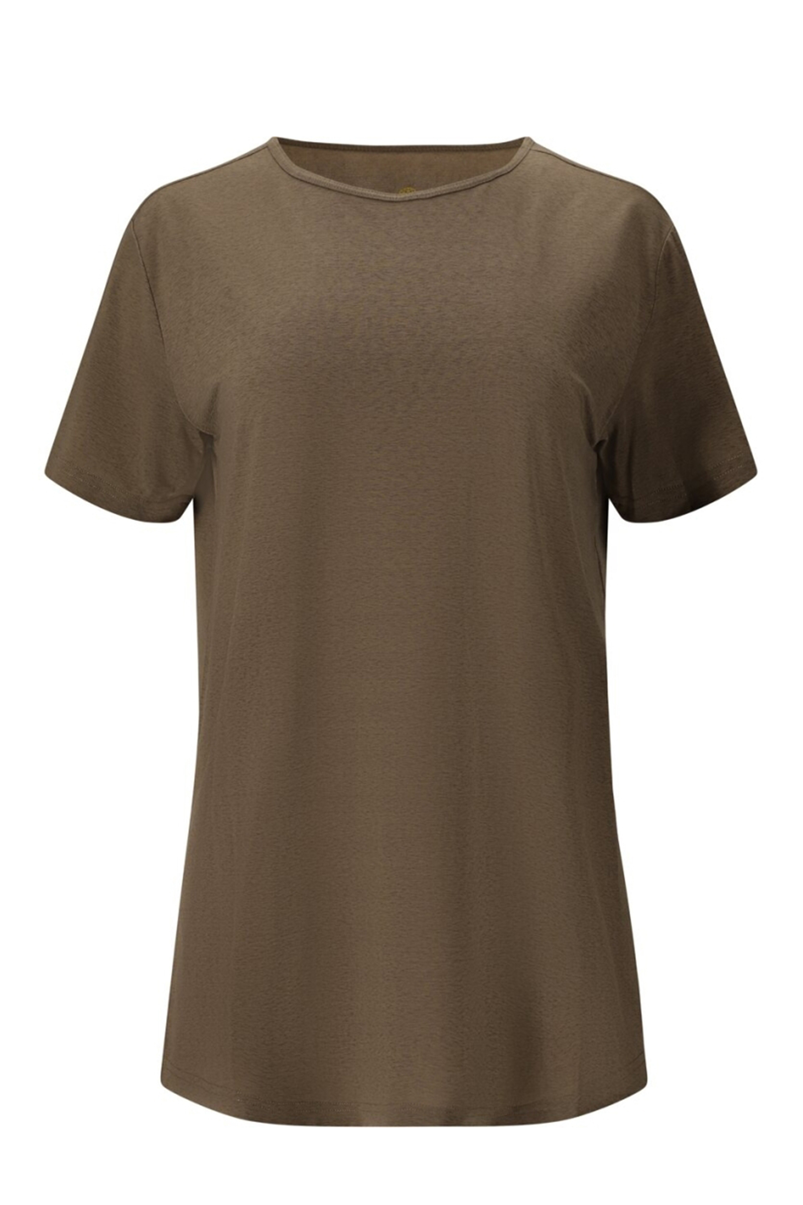 Athlecia LIZZY W SLUB S/S TEE bruin/beige-1 1