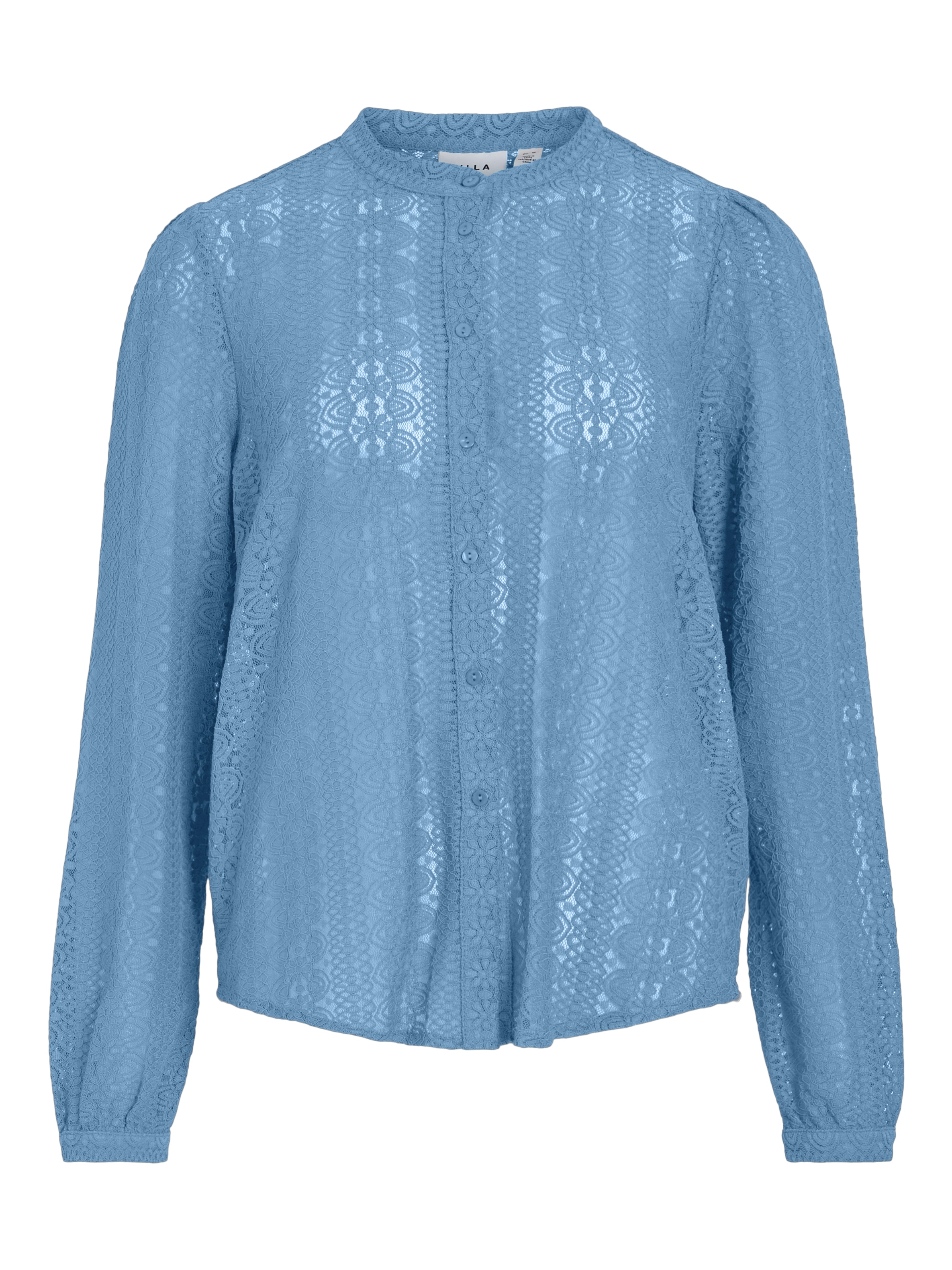 Vila VICHIKKA LACE L/S SHIRT- NOOS 299660-Blissful Blue 1