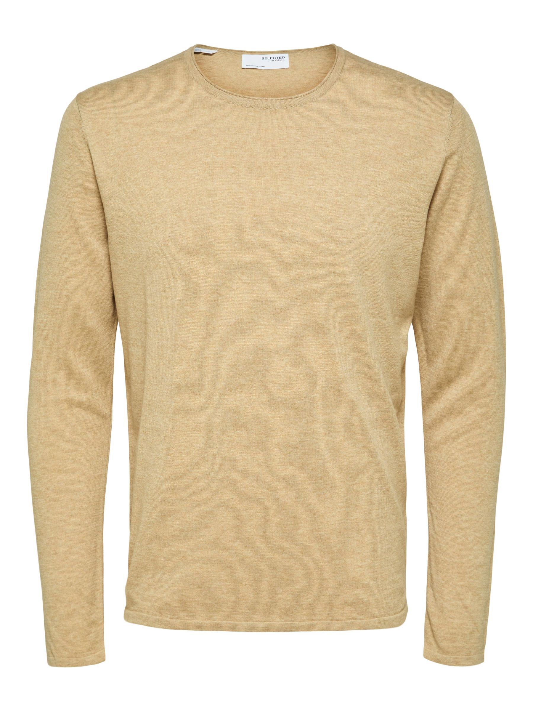 Selected SLHROME LS KNIT CREW NECK B NOOS bruin/beige-3 1