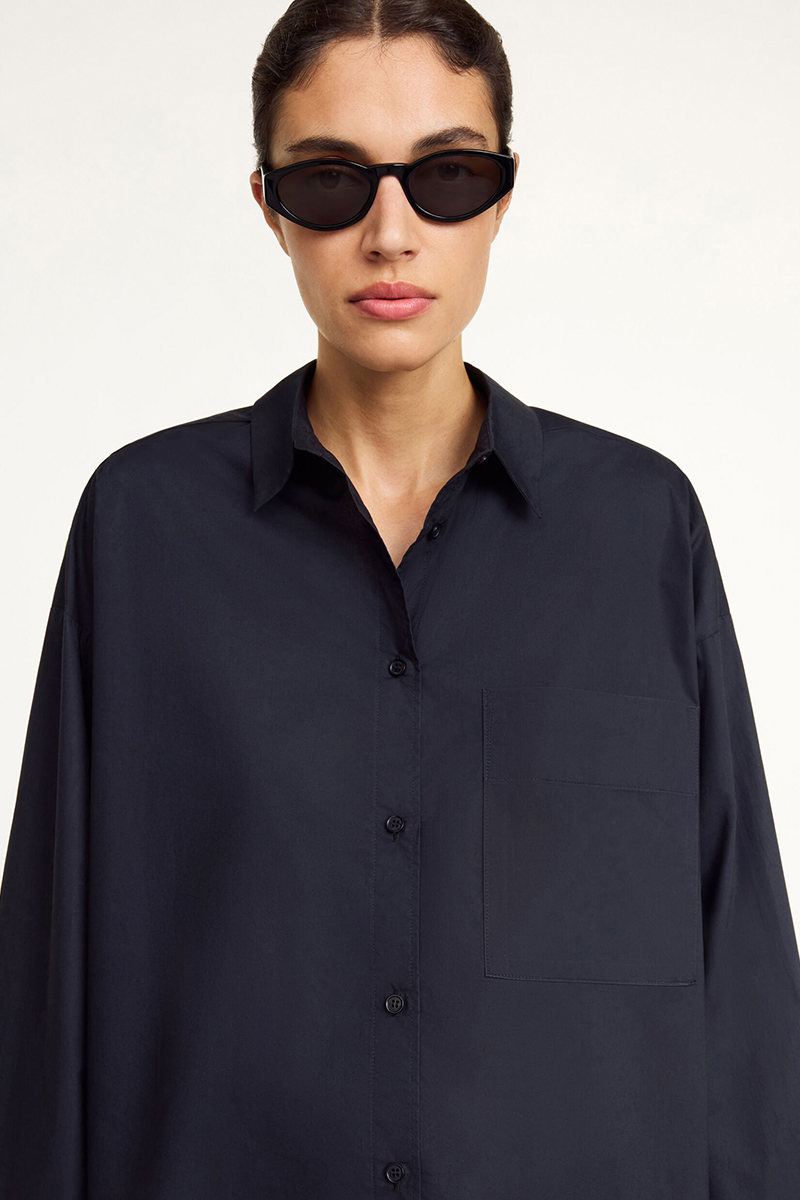 Dames blouse lange mouw zwart