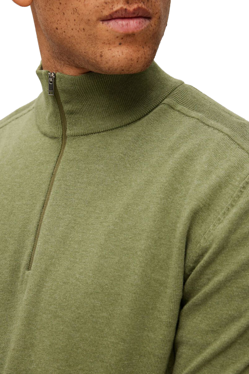 Selected SLHBERG HALF ZIP CARDIGAN NOOS Groen-4 3