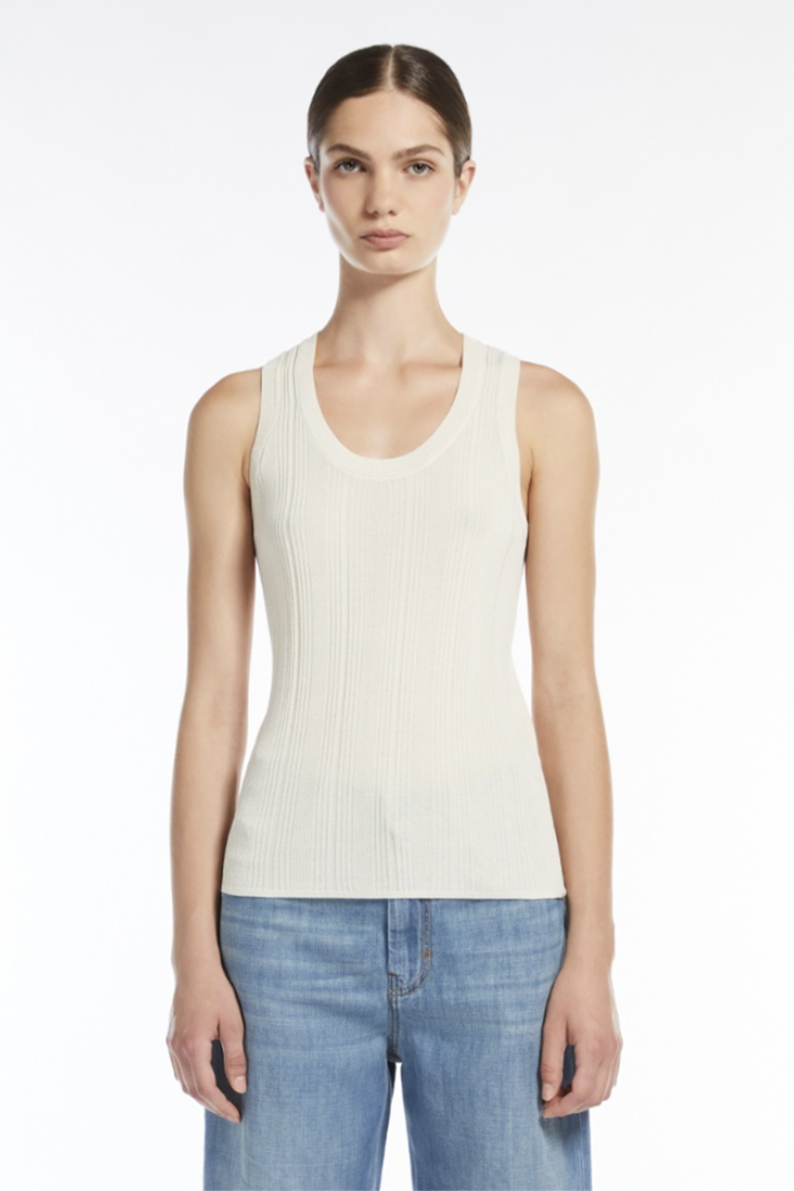 Dames top ecru