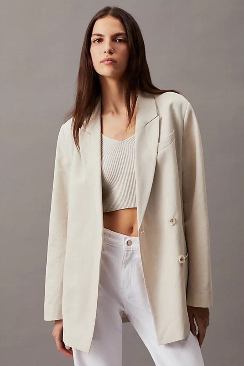 Dames blazer bruin