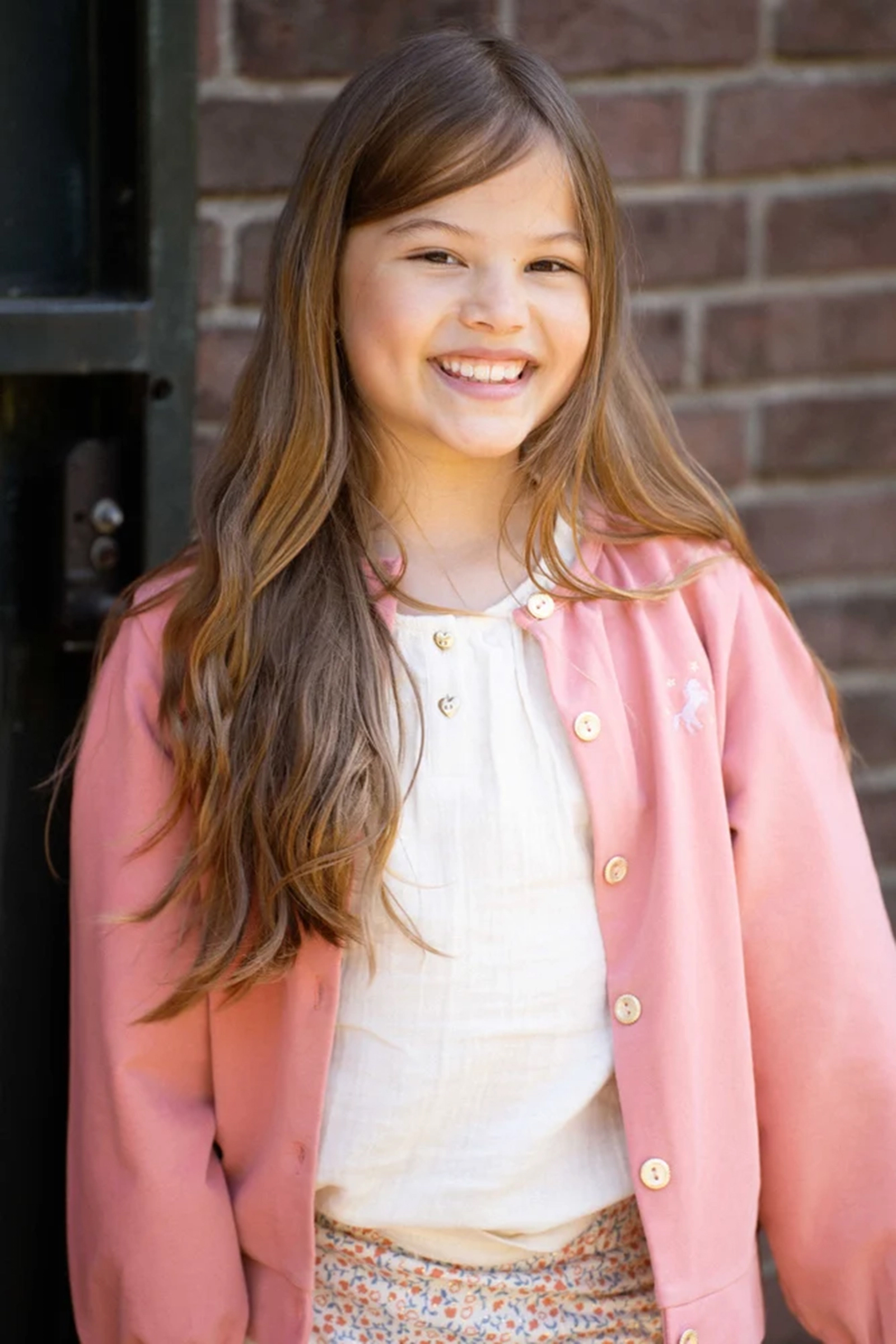 Meisjes vest rose