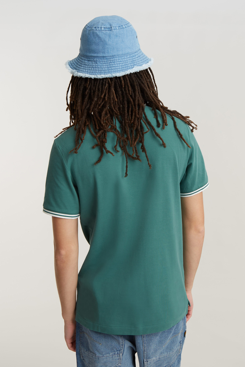 G-Star Dunda slim stripe polo s\s Groen-1 4