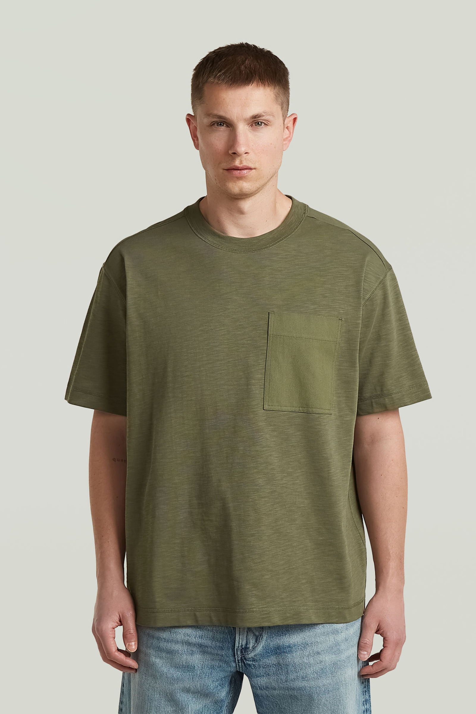 Heren t-shirt kortemouw bruin