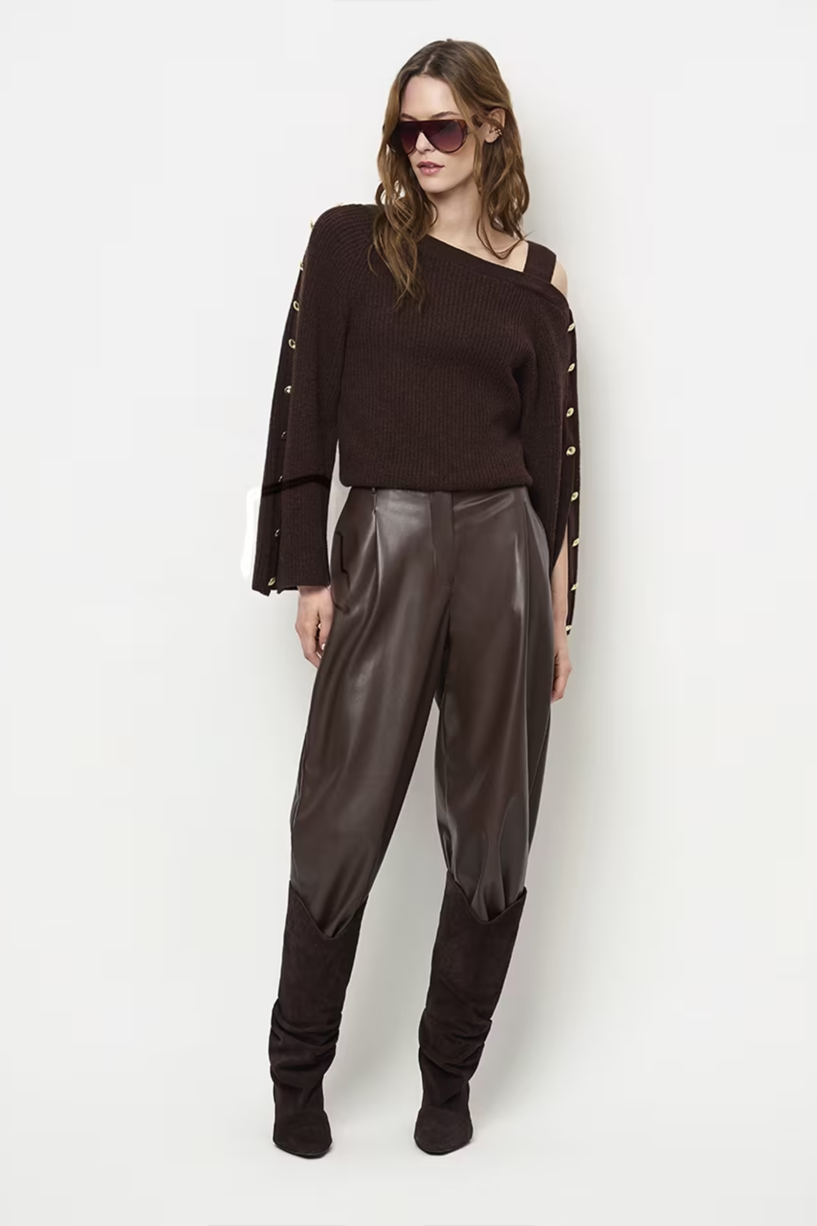 Dames broek bruin