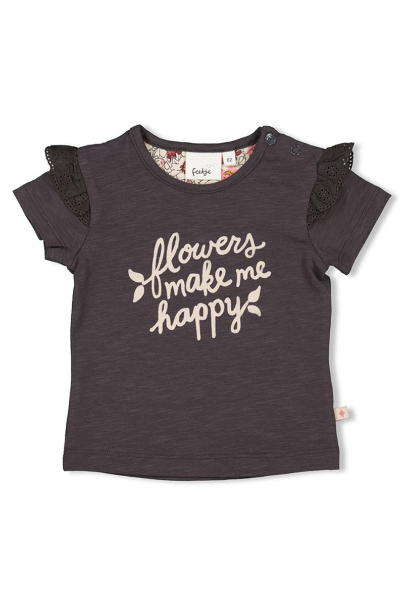 Baby t-shirt korte mouw grijs