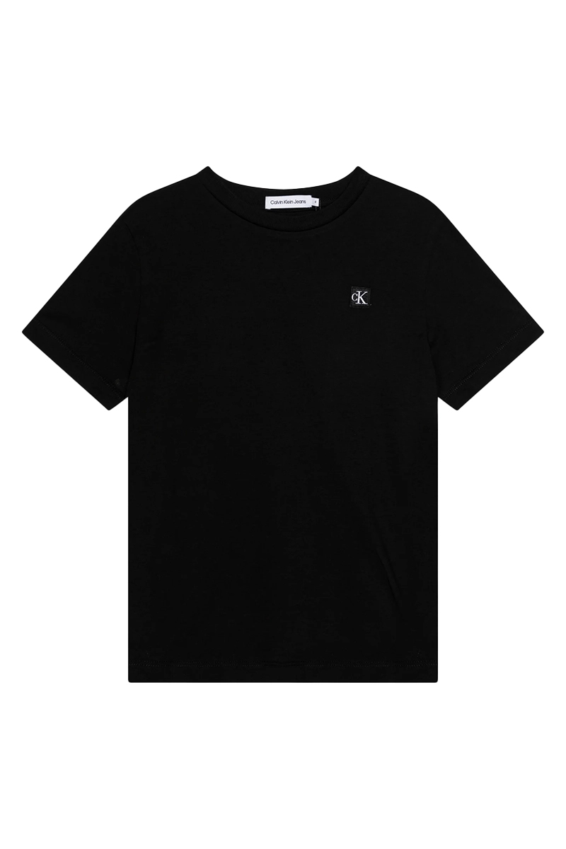 Calvin Klein Monogram mini badge t-shirt Zwart-1 1