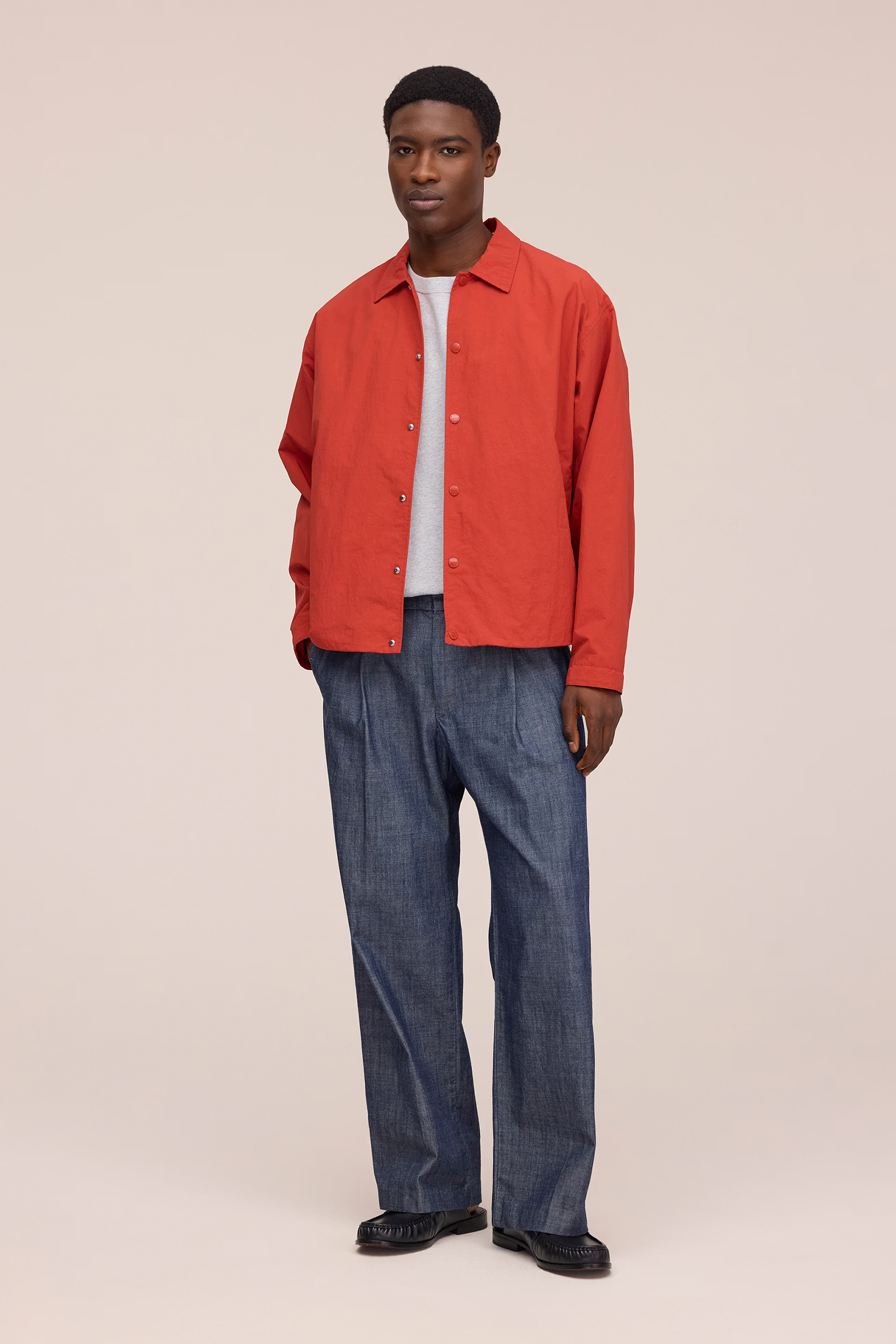 Heren overshirt oranje