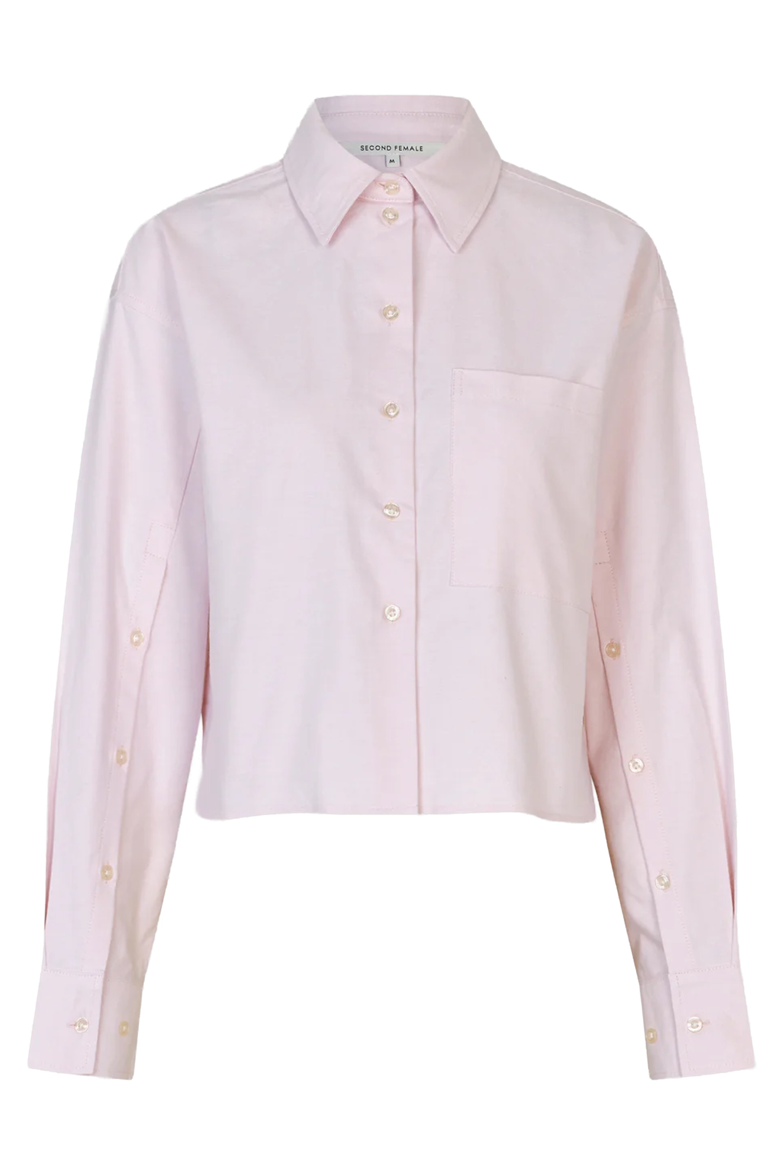 Dames blouse lange mouw rose