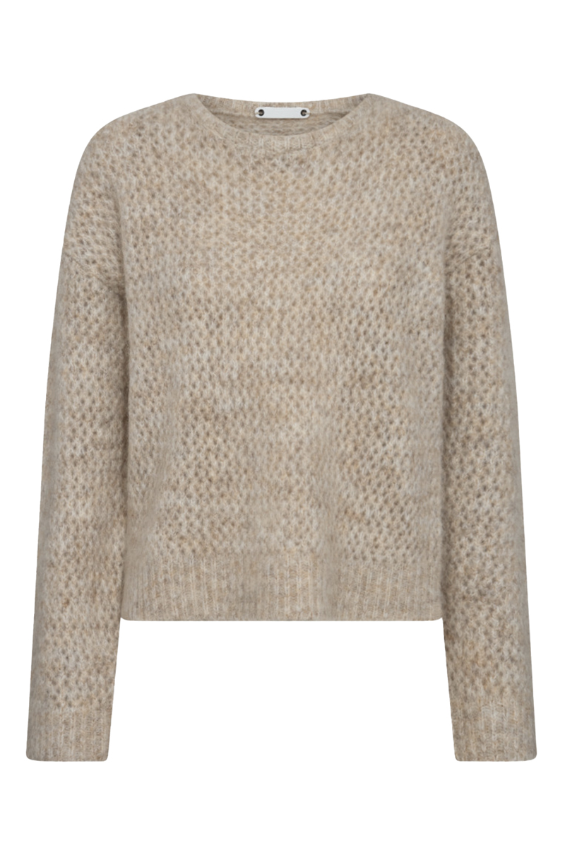 co´couture Cozy hole knit bruin/beige-1 1