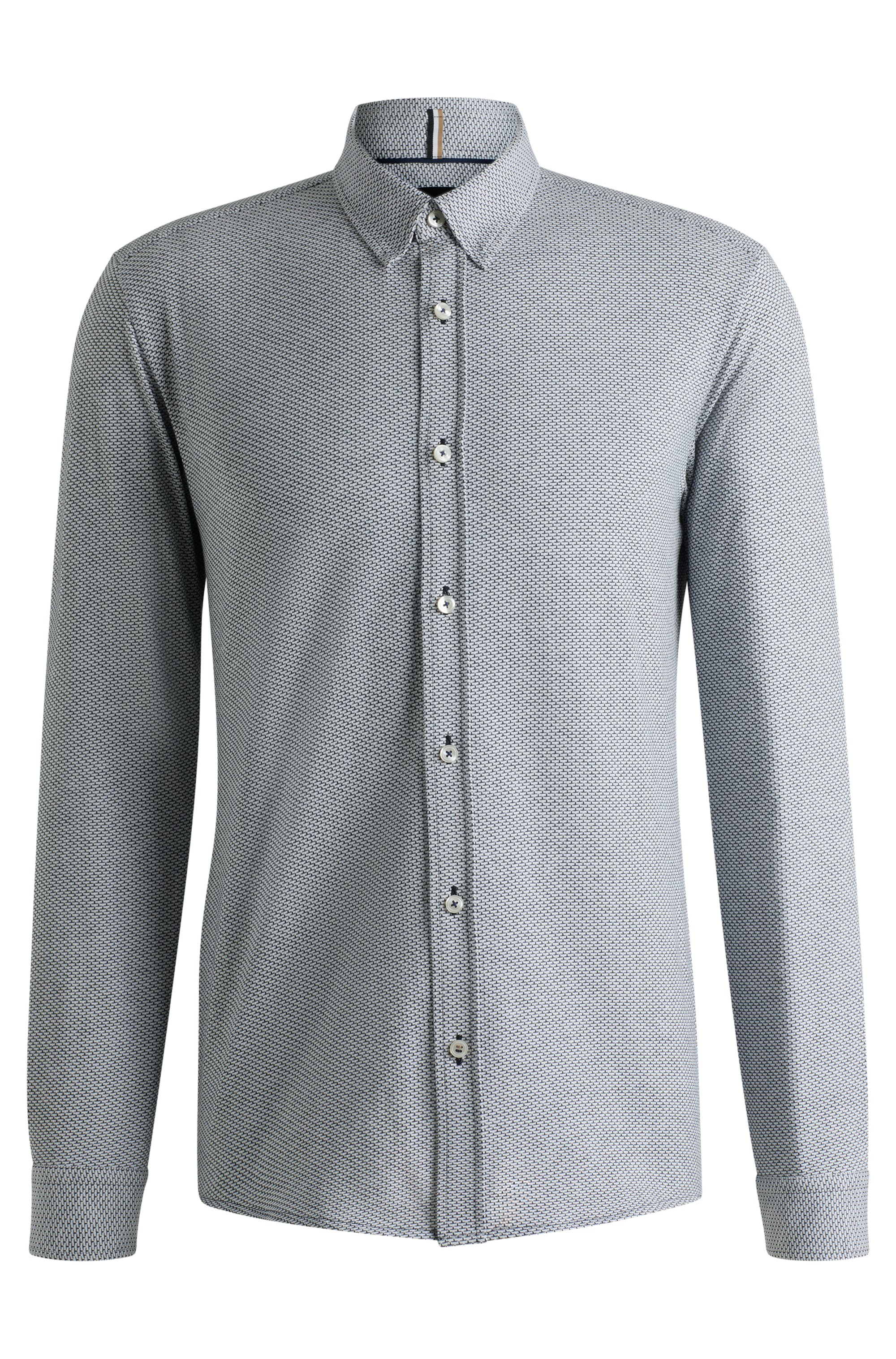 Heren overhemd lm casual blauw