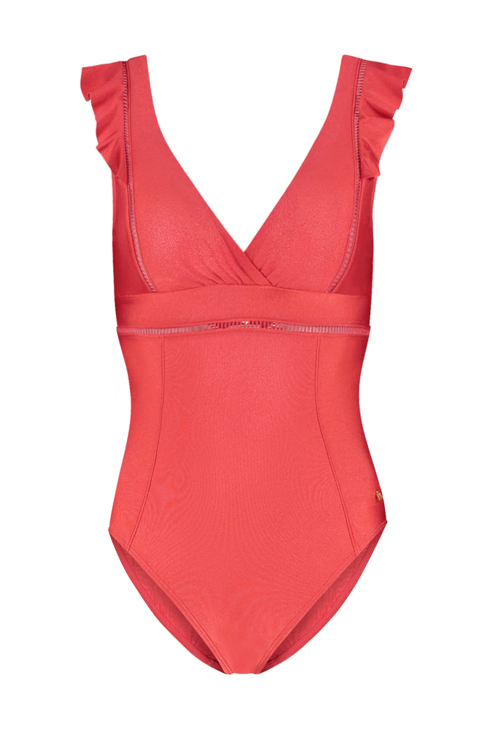 Bad/beach dames badpak modecup rood