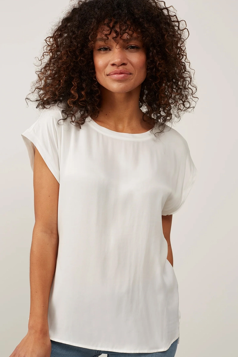 Dames top ecru