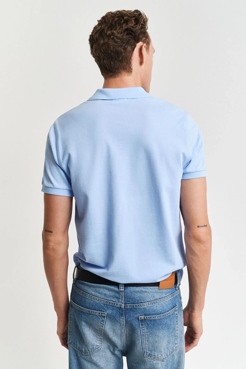 Gant REG SHIELD SS PIQUE POLO Blauw-2 3