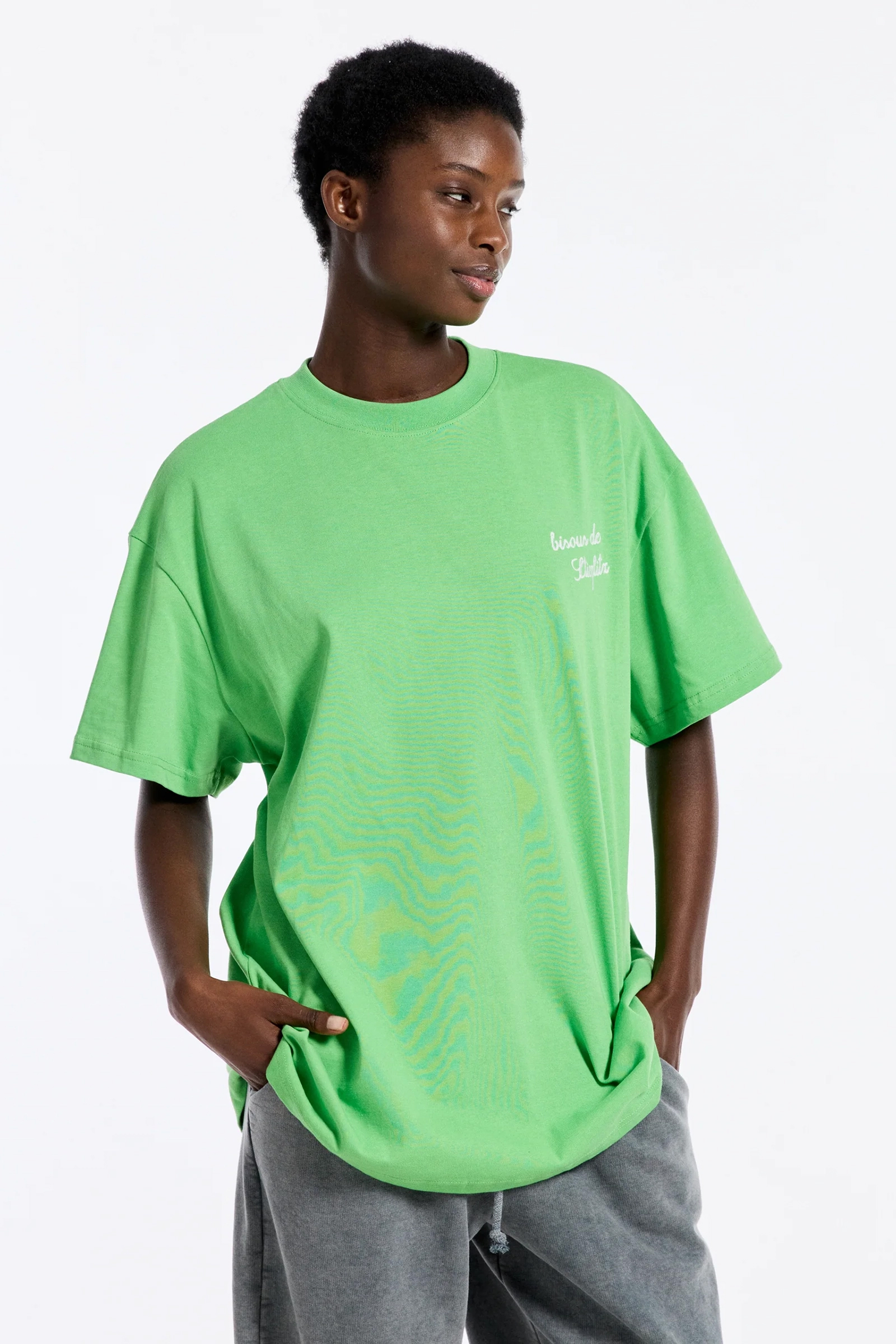 Stieglitz BV Salene oversized t-shirt Groen-1 2