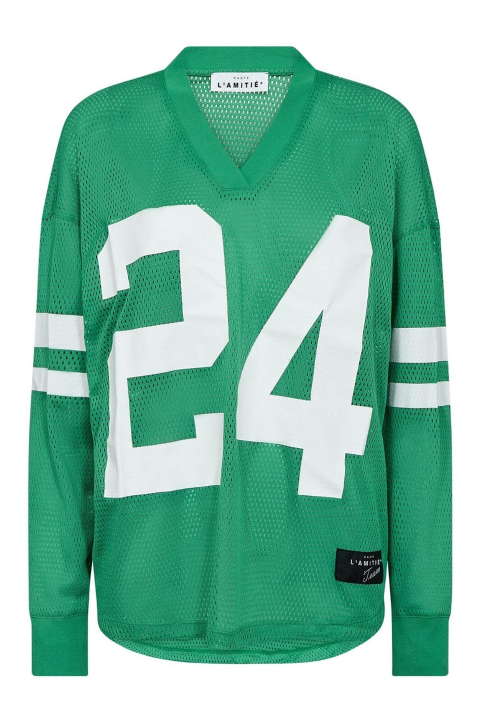 Dames t-shirt lange mouw groen