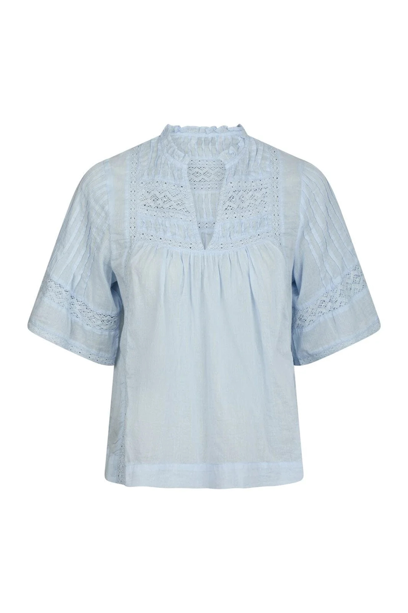 Neo Noir Siama S Voile Blouse Blauw-1 1