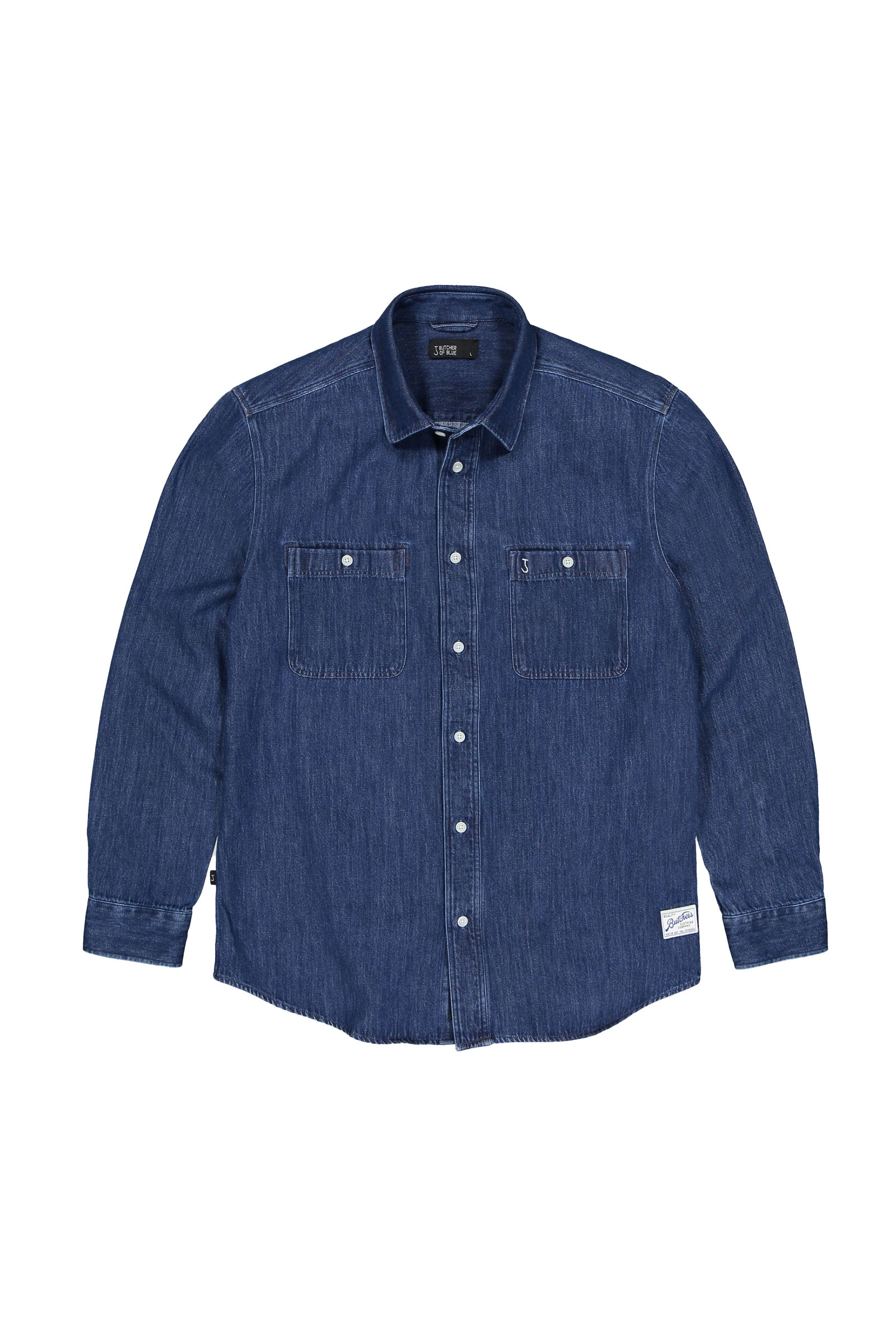 Heren overhemd lm casual blauw