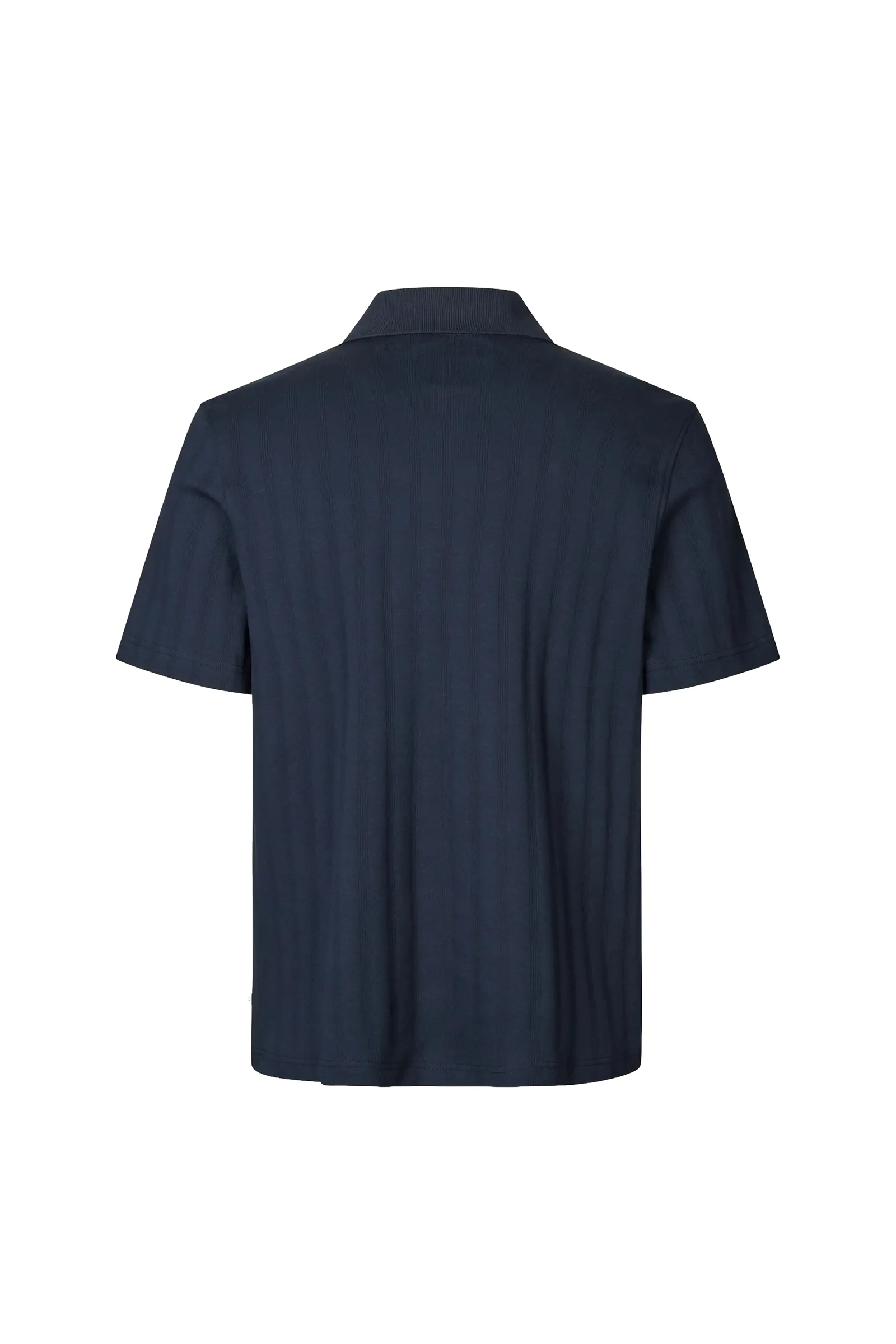 Heren polo korte mouw blauw