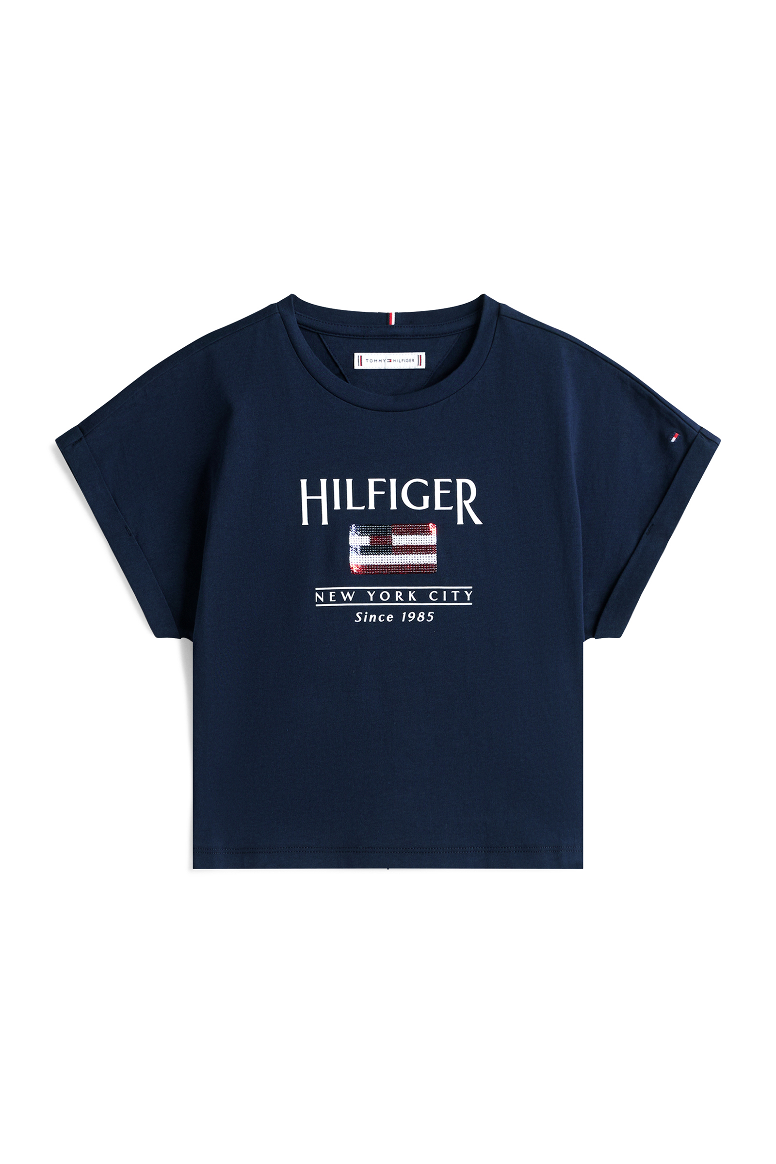 Meisjes t-shirt korte mouw blauw
