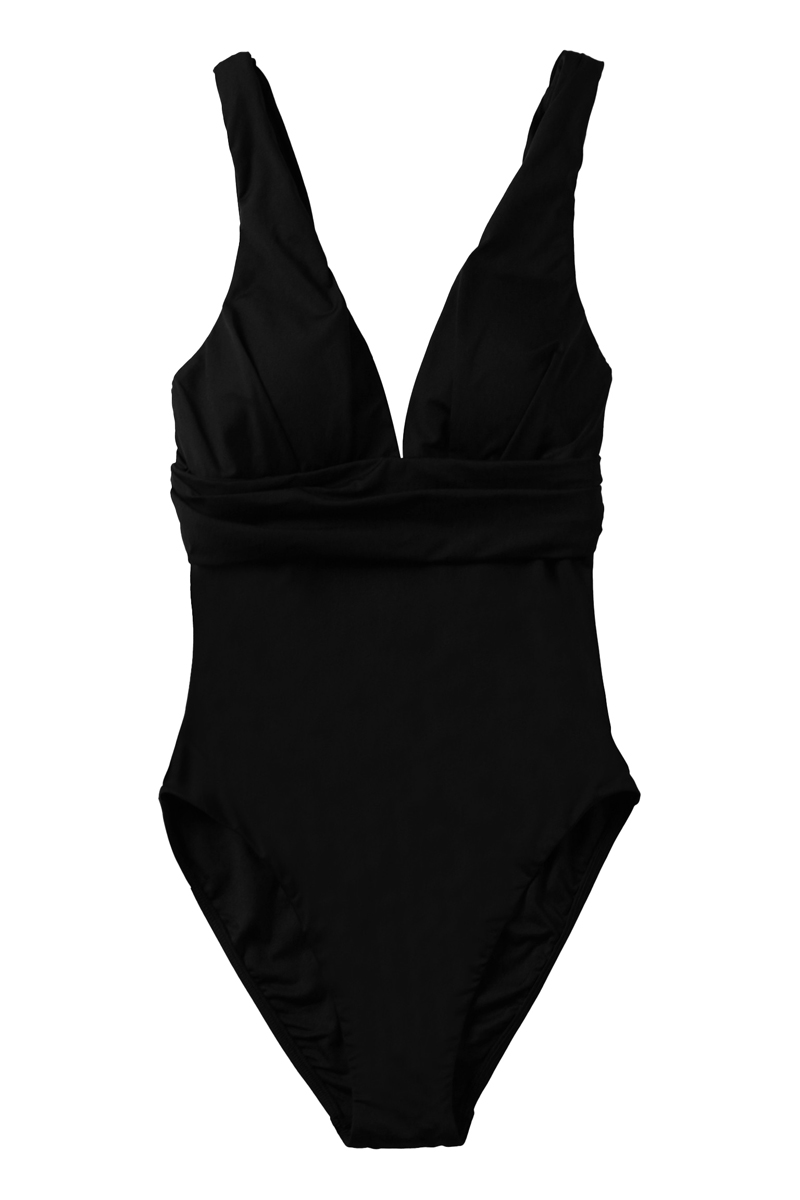 Bad/beach dames badpak mode zwart