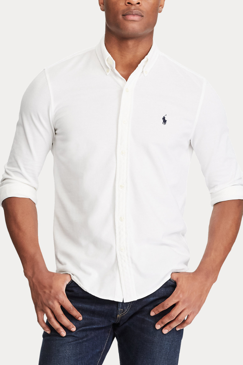 Heren overhemd lm casual wit