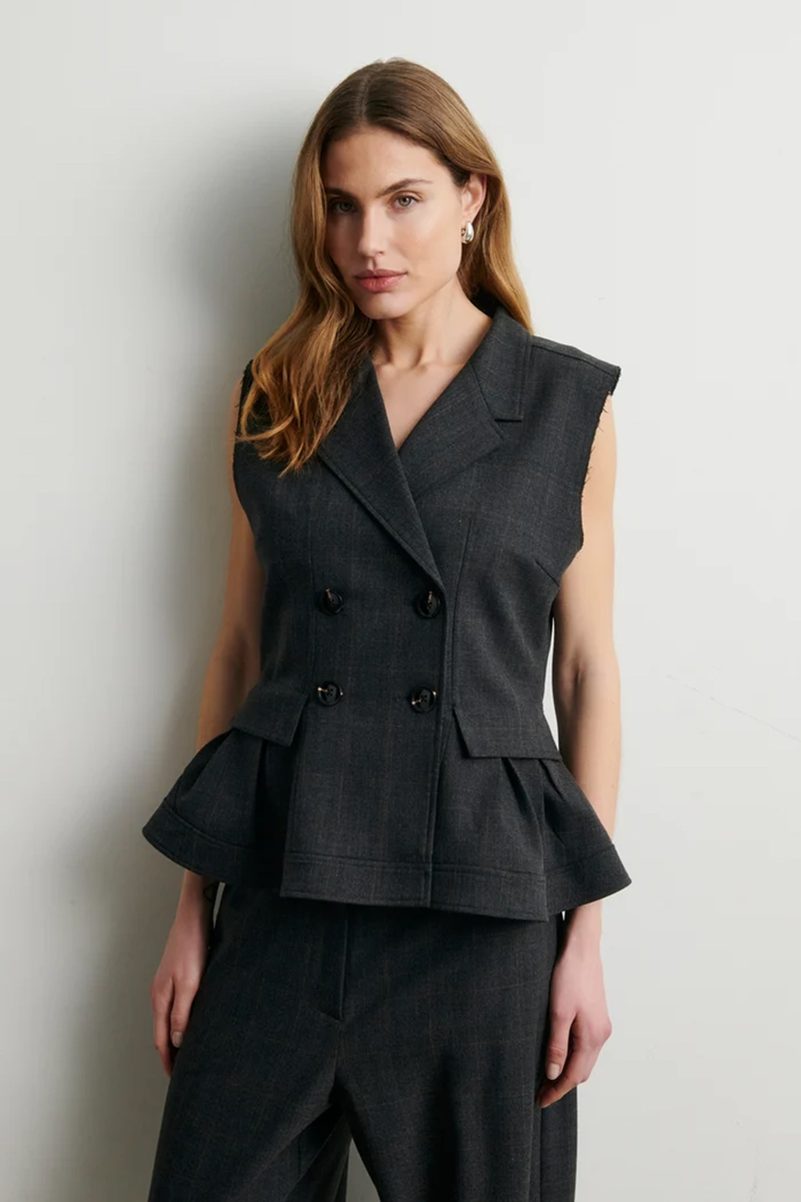 Dames gilet grijs