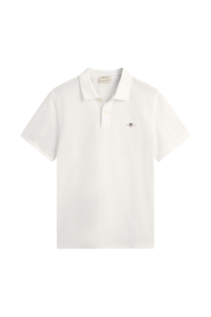 Heren polo korte mouw wit