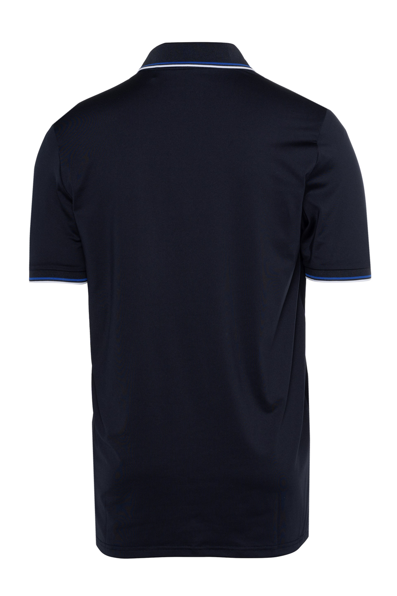Tennis heren polo blauw