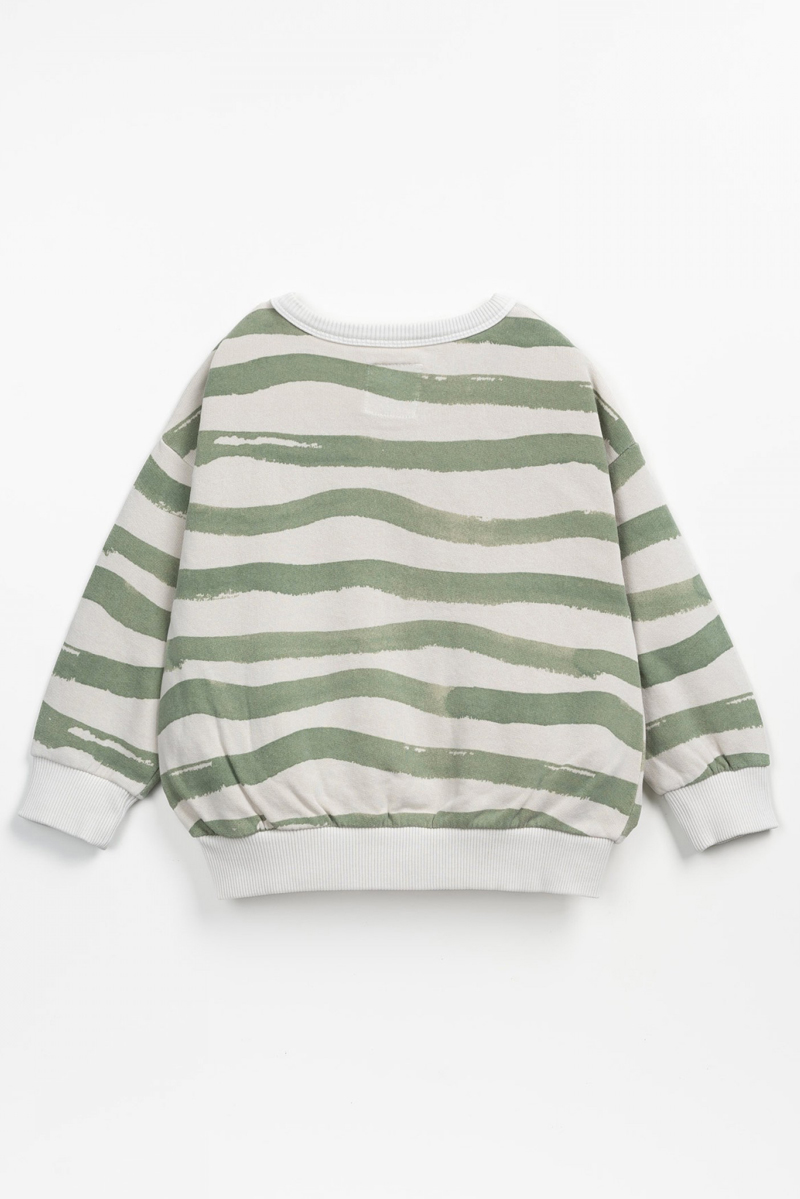Play Up Printed fleece sweater Groen-1 2