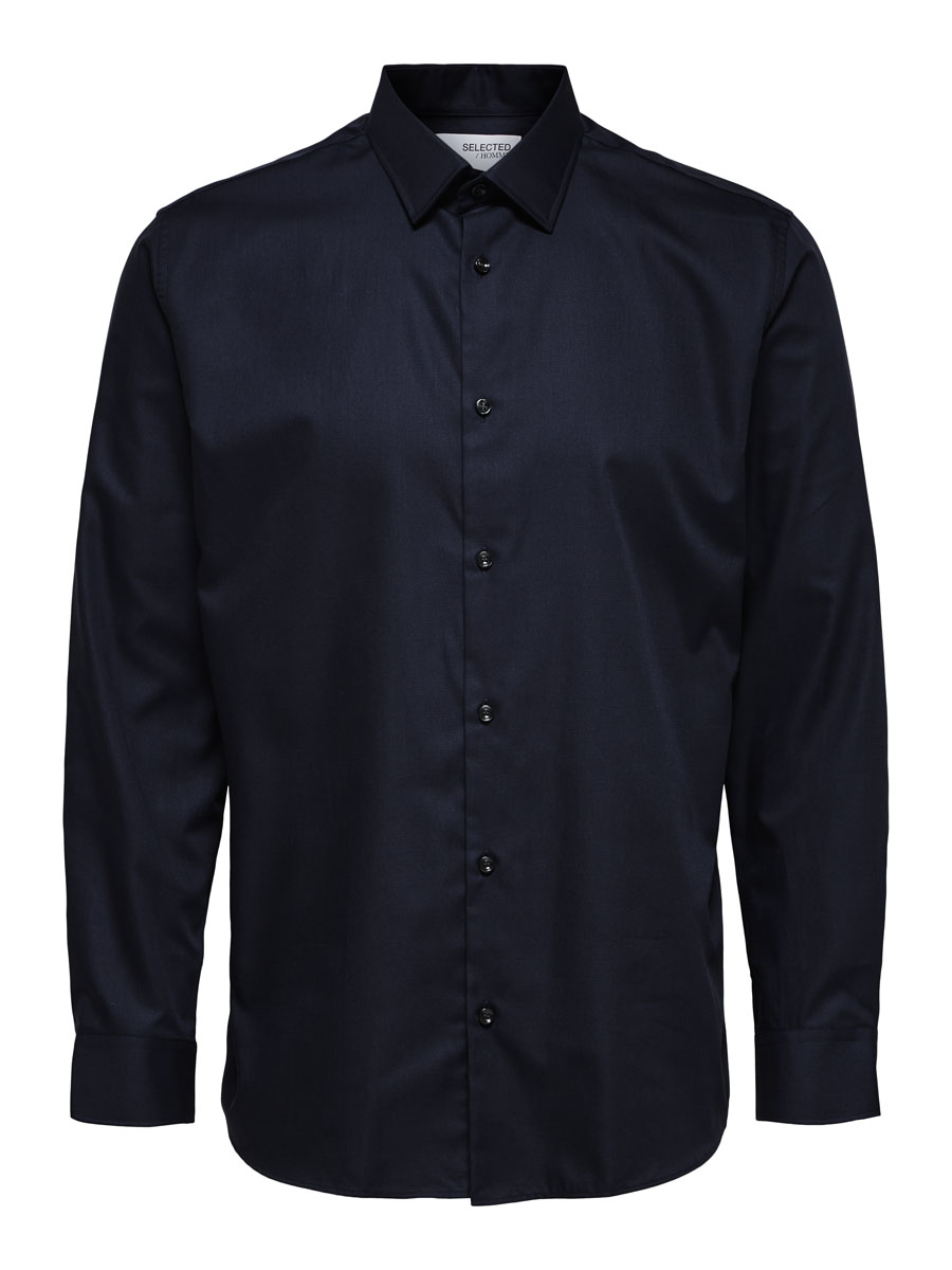 Selected SLHSLIMETHAN SHIRT LS CLASSIC B NOO Blauw-2 1