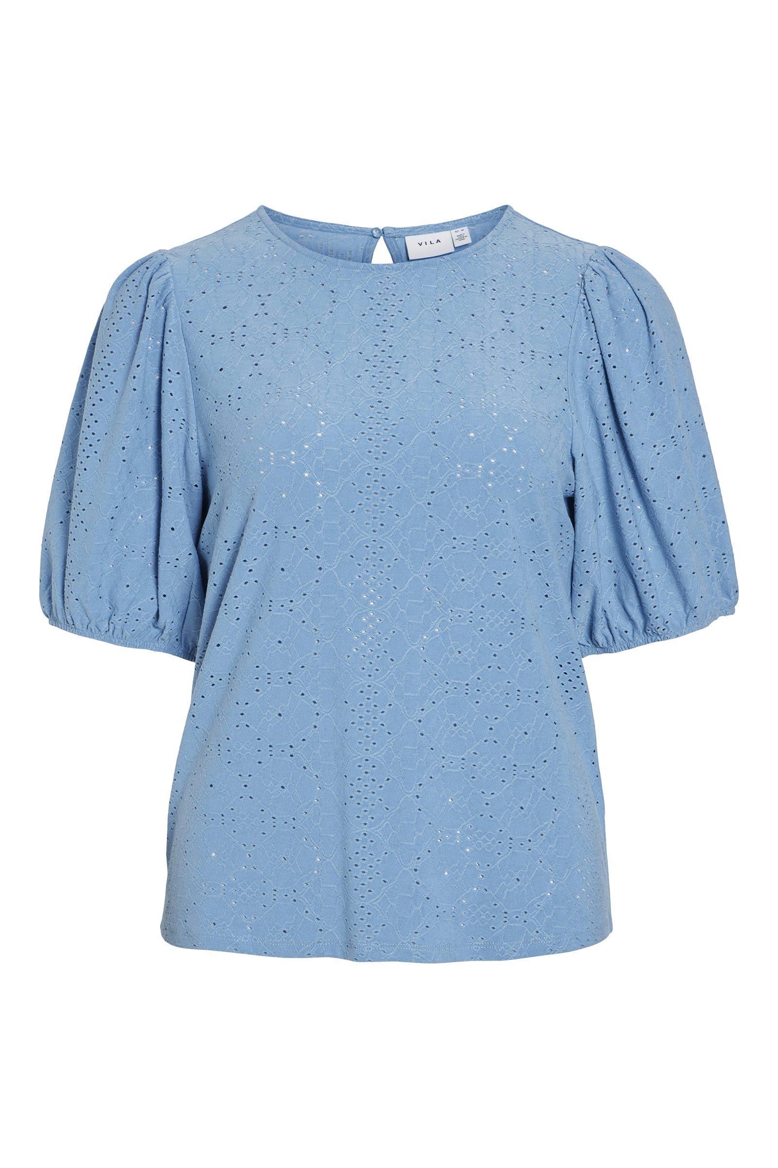 Vila VIKALLY O-NECK 2/4 TOP - NOOS 299660-Blissful Blue 1